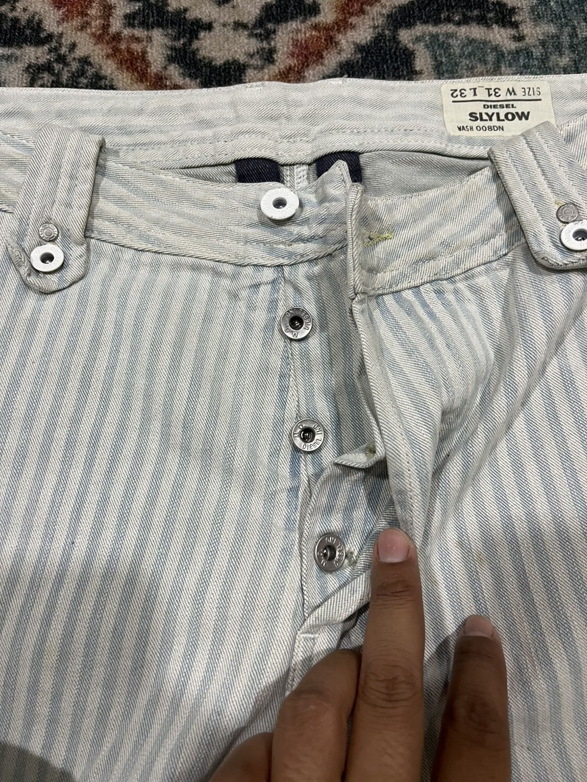 Diesel Slylow striped denim Size US 31 - 20 Thumbnail