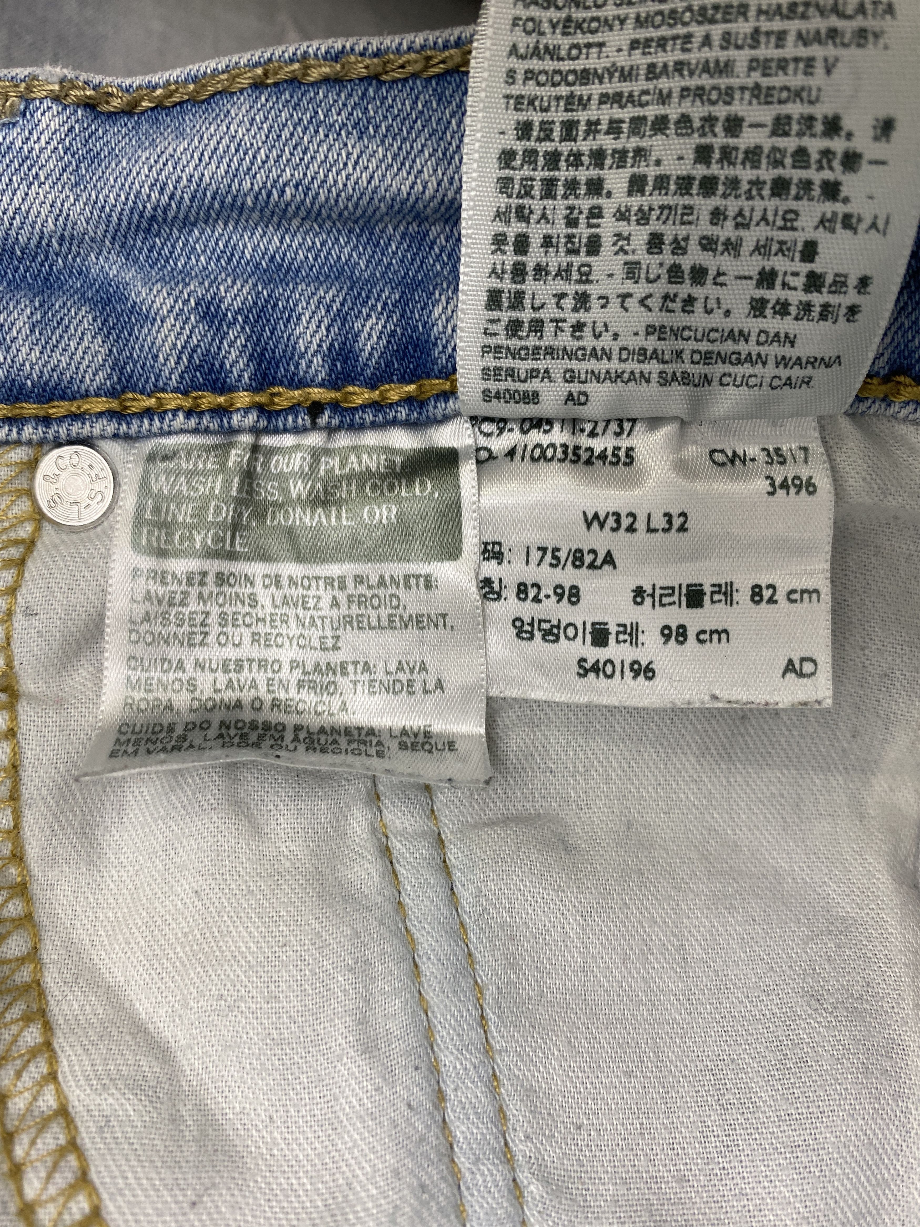 Levi's × Vintage Light Blue Vintage Levis 511 Slim Fit Jeans Size US 32 / EU 48 - 9 Thumbnail