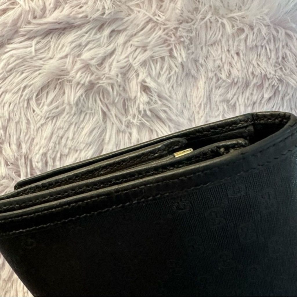 Gucci Gucci Black Wallet with Gold Logo Size ONE SIZE - 10 Thumbnail