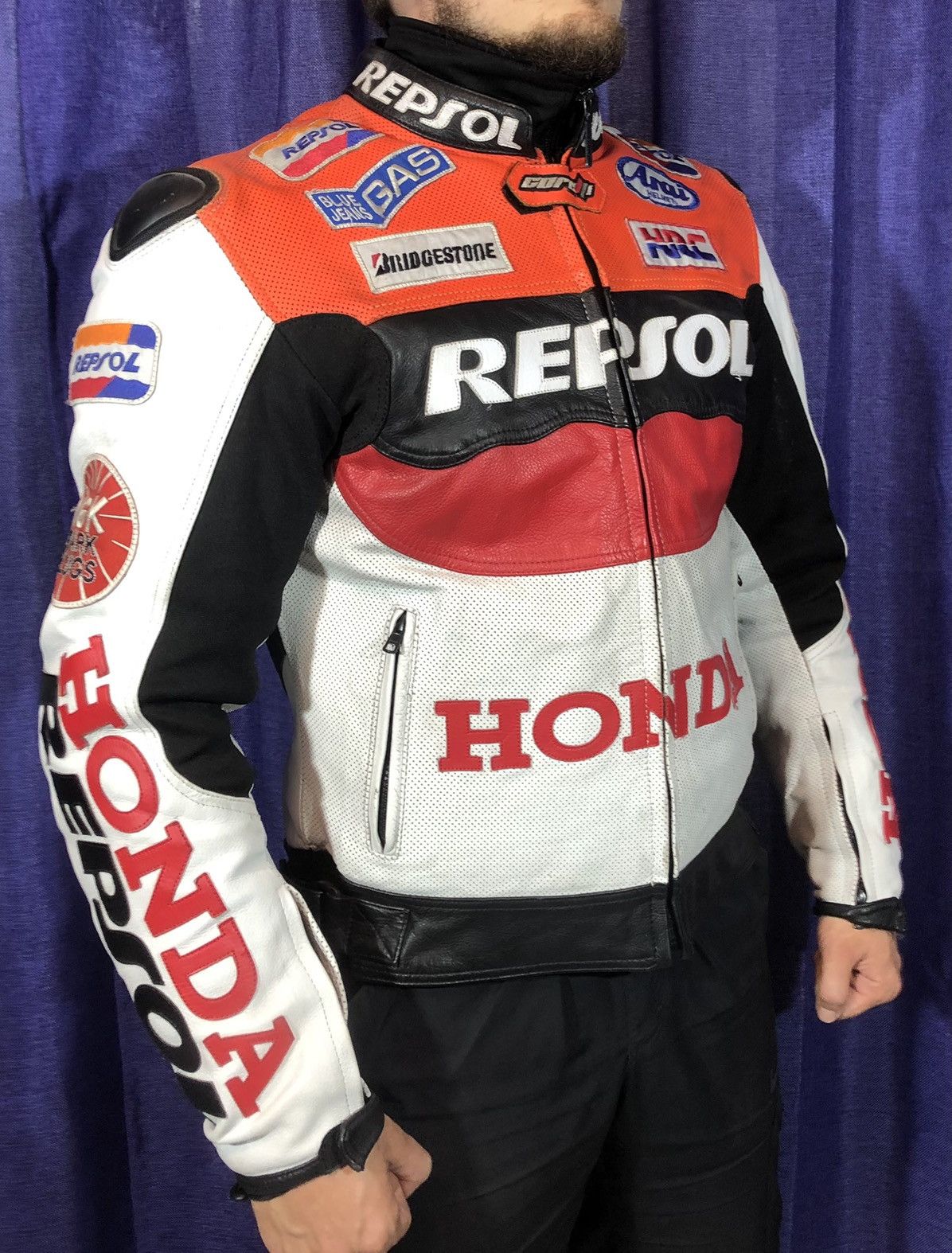 Dainese × Ferrari × Yamaha Honda Motorcycle leather jacket racing Size US M / EU 48-50 / 2 - 3 Thumbnail