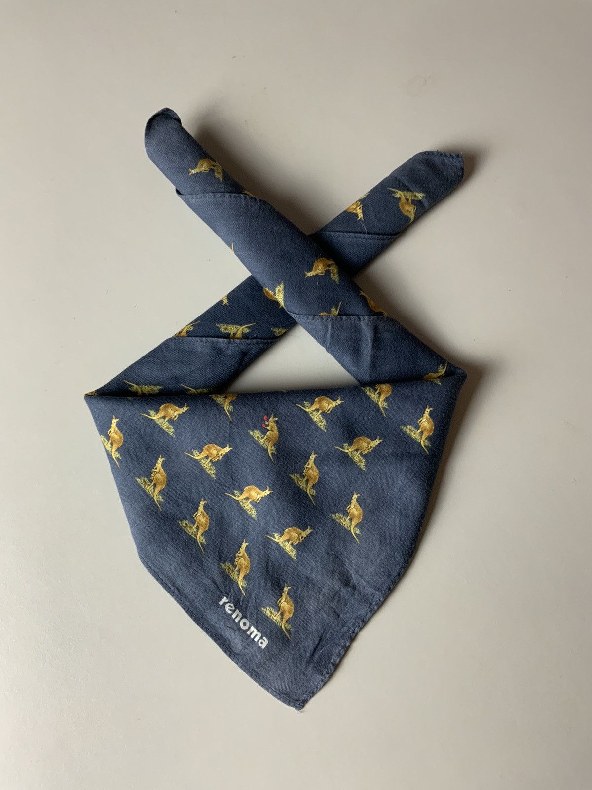 Vintage Renoma Kangaroo Monogram Bandana Handkerchief Size ONE SIZE - 1 Thumbnail