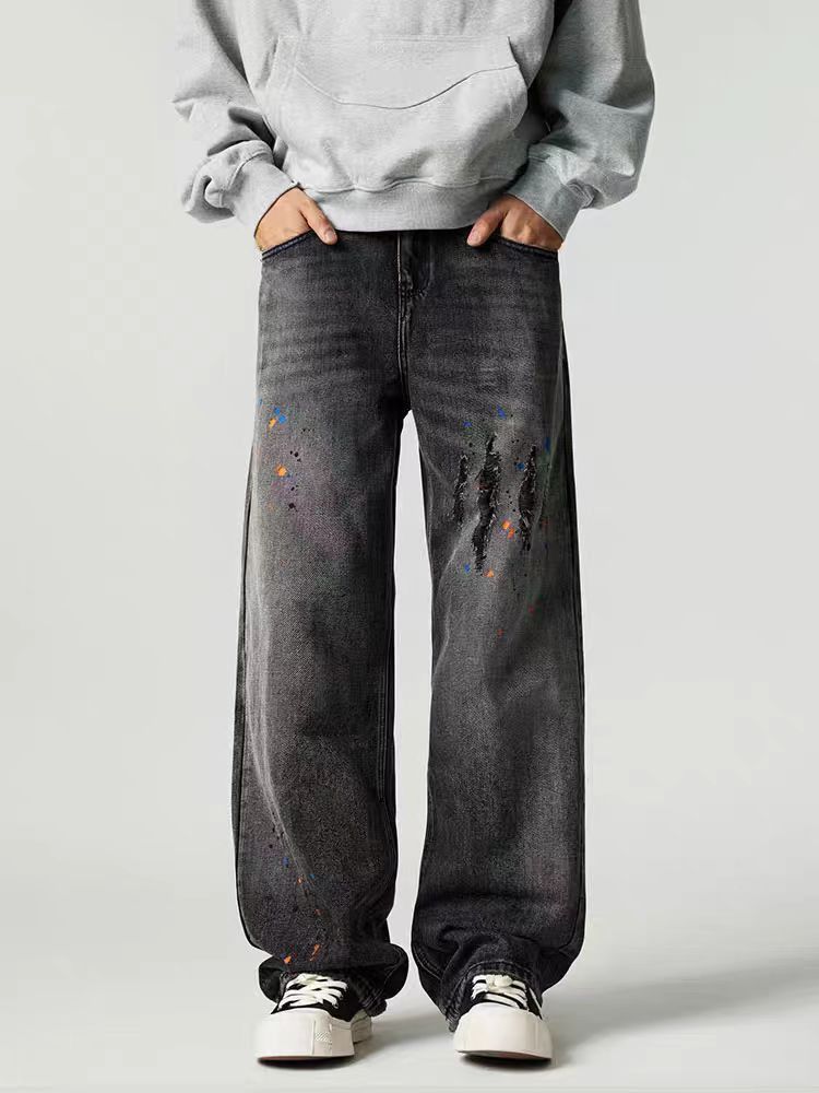 Japanese Brand × Jean Vintage street hip-hop graffiti washed and distressed jeans Size US 36 / EU 52 - 3 Thumbnail