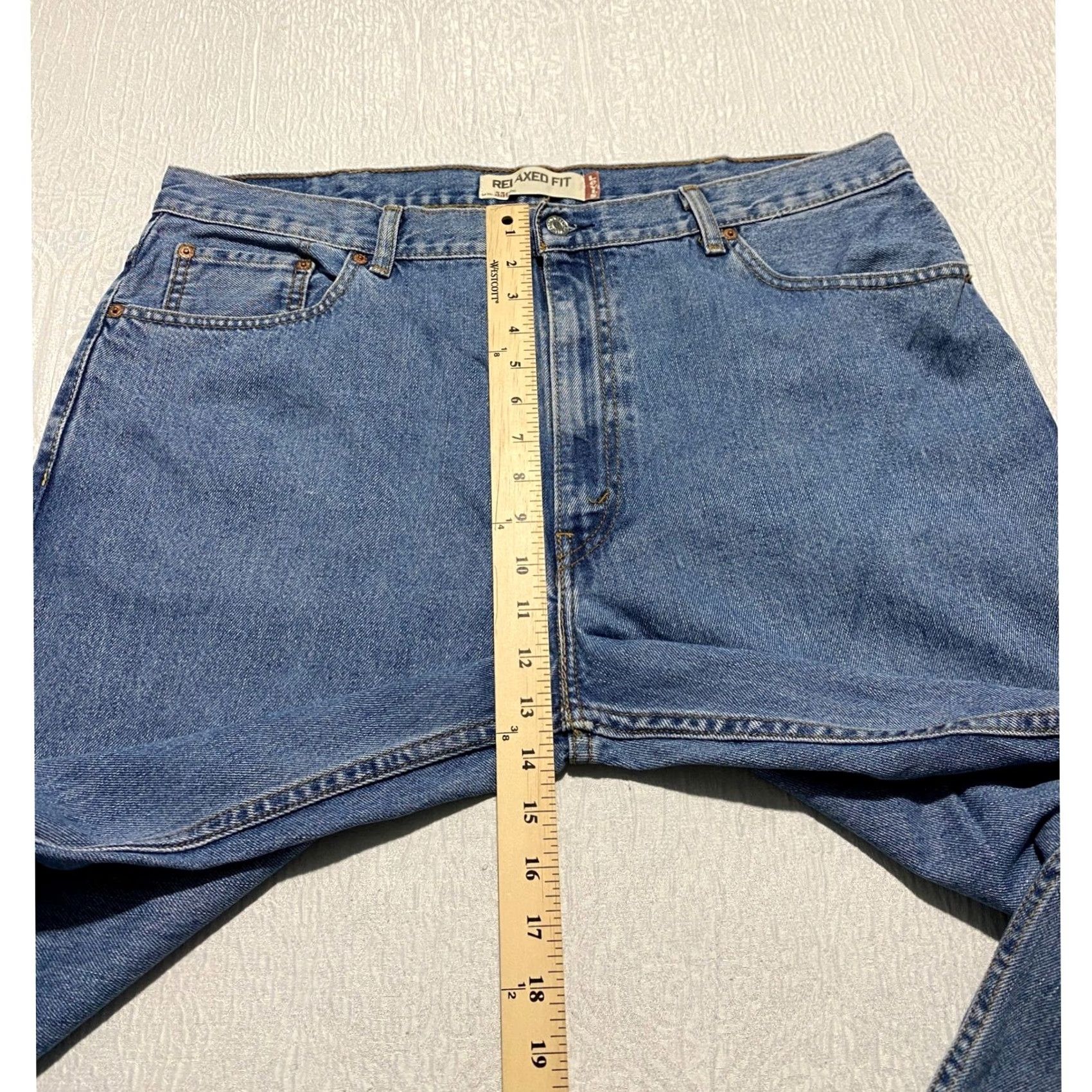 Levi's VINTAGE Levi’s 550 Jeans Men 40x30 Blue Denim Relaxed Fit Straight 5-Pocket Logo Mens Size US 40 / EU 56 - 5 Thumbnail