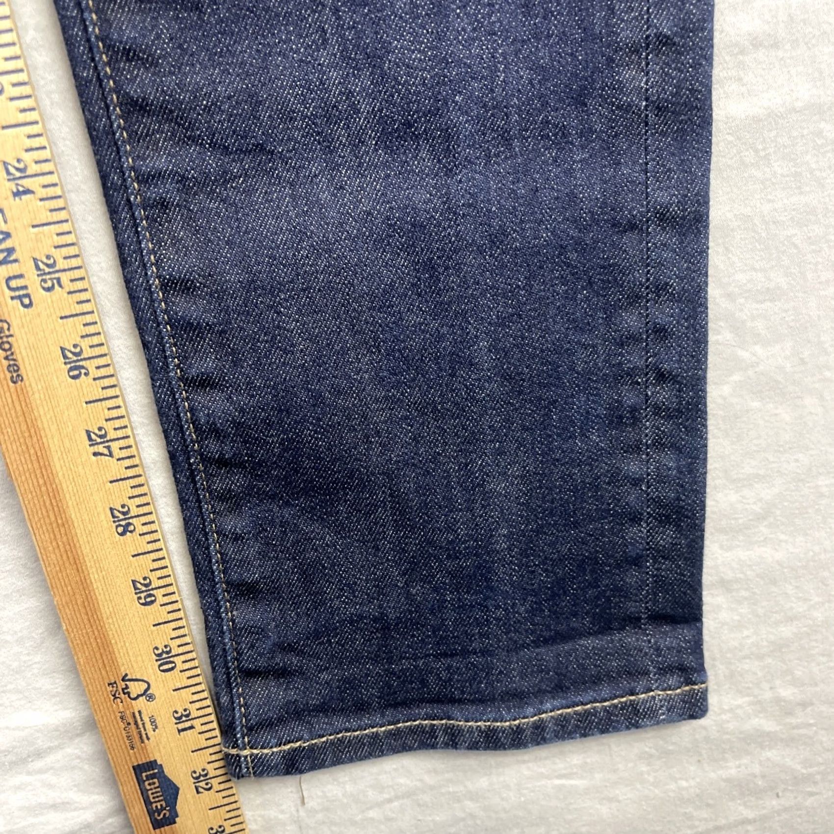 Uniqlo Uniqlo Jeans Mens 32x32 Japan Kaihara Selvedge Denim Slim Straight Low Indigo Size US 32 / EU 48 - 5 Thumbnail