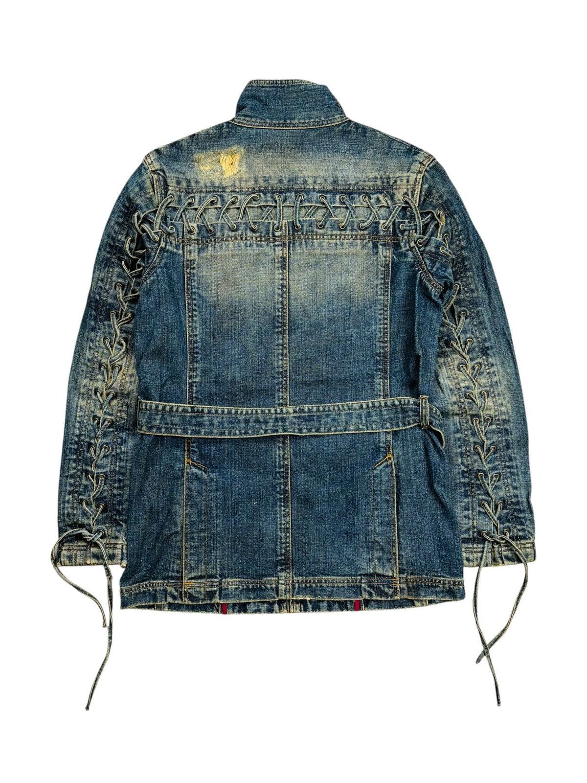 Tornado Mart Archive Tornado Mart - Multilace Mud Wash Denim Jacket Size US M / EU 48-50 / 2 - 1 Thumbnail