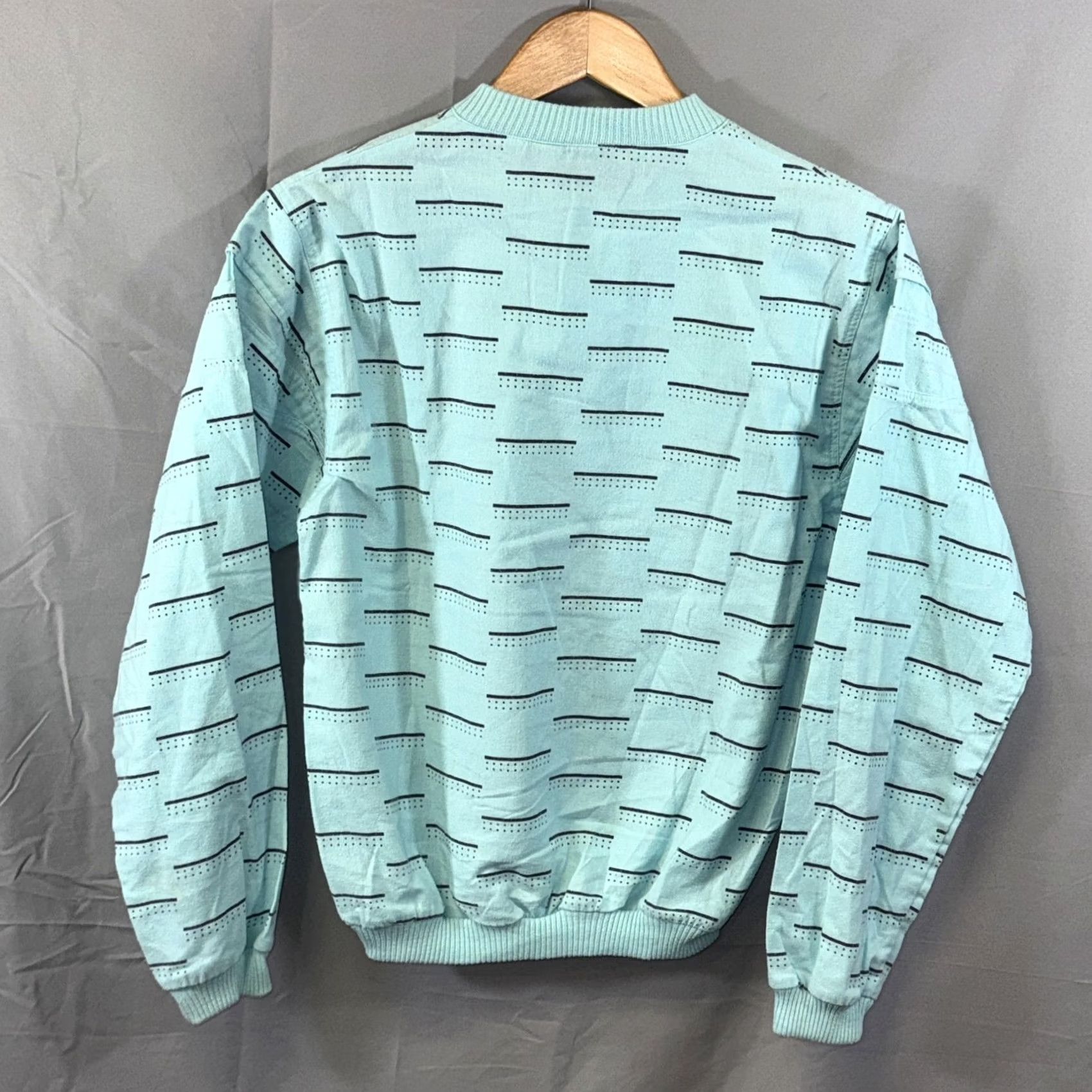 Vintage VINTAGE Soda Sweater Mens Medium Blue Geometric Pullover Crewneck 80s 90s Size US M / EU 48-50 / 2 - 2 Thumbnail