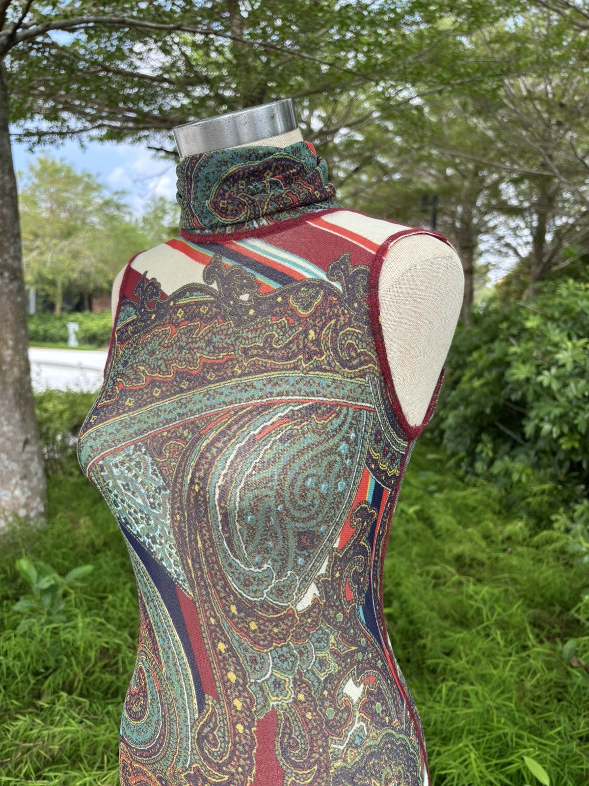 Jean Paul Gaultier Vintage paisley mesh top Size S / US 4 / IT 40 - 2 Thumbnail