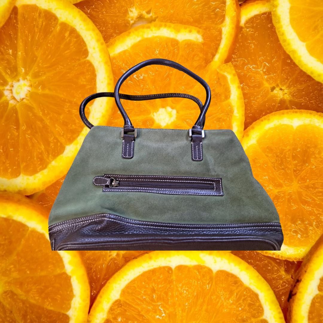Eddie Bauer Eddie Bauer Green Faux Suede Tote Bag Shoulder Purse Size ONE SIZE - 4 Thumbnail