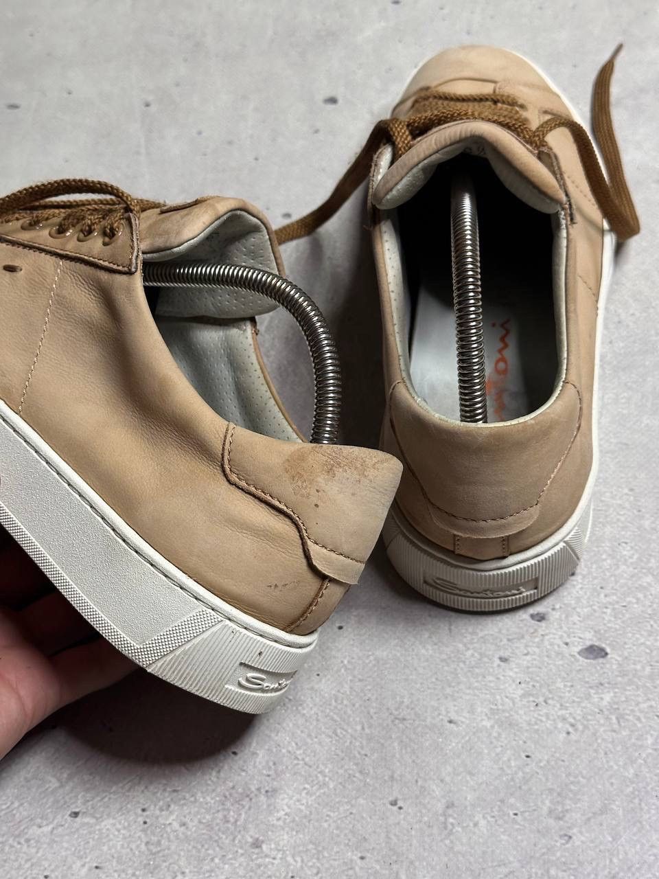 Santoni Santoni Beige Leather Low Top Sneakers Men’s Size 8.5 Italy Size US 8.5 / EU 41-42 - 9 Thumbnail
