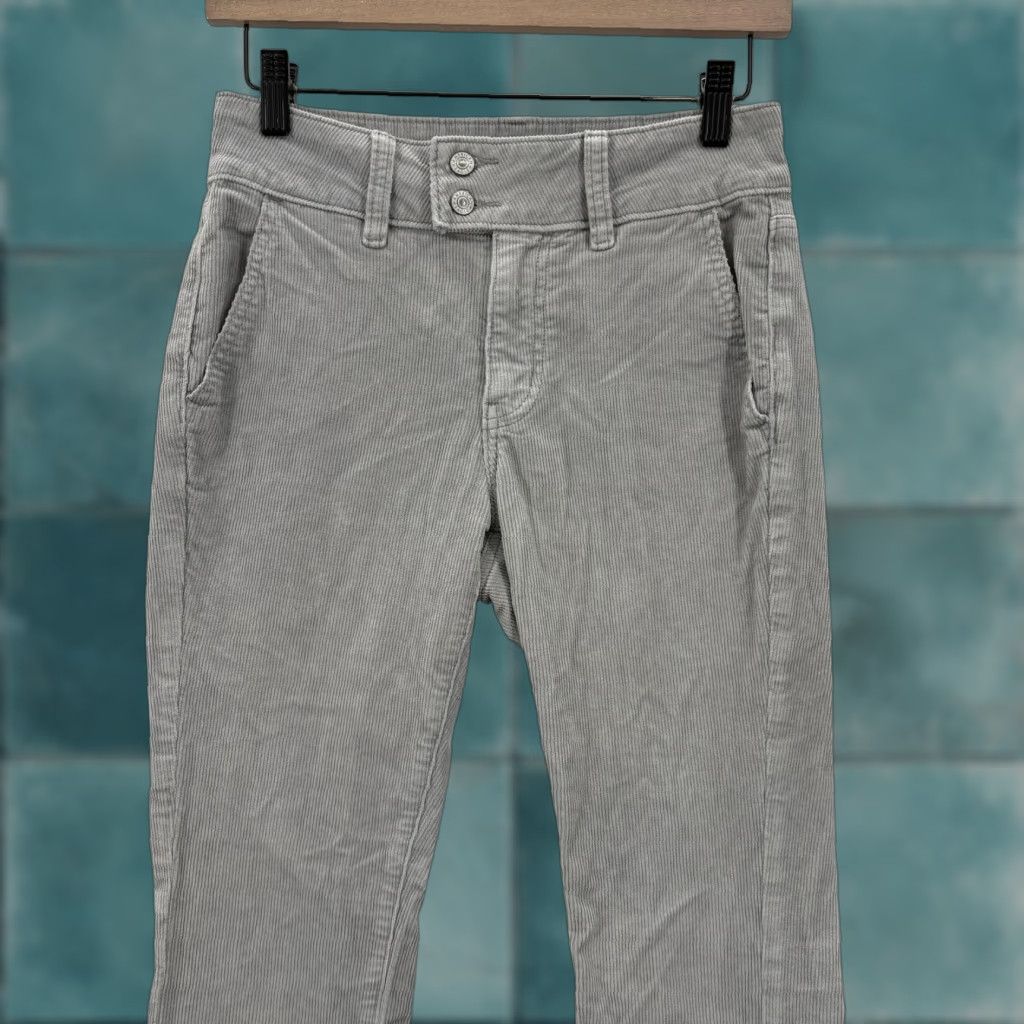 American Eagle Outfitters VINTAGE American Eagle Pants Womens 0 Gray Corduroy Bootcut Stretch Low Rise Casual Y2K Size 25" / US 0 / IT 36 - 1 Thumbnail