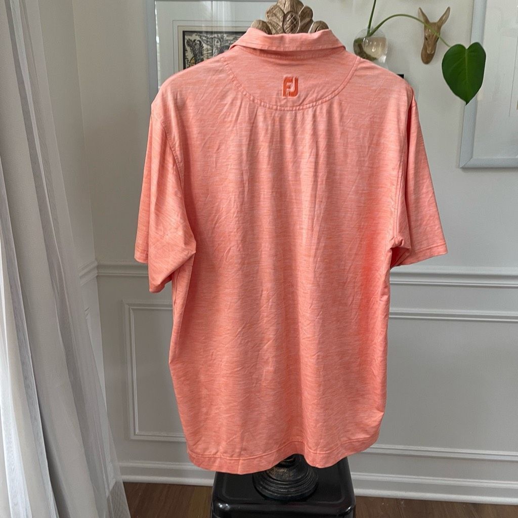 Footjoy FootJoy Orange Heather Moisture Wicking Polo Golf Shirt Orch Size US L / EU 52-54 / 3 - 6 Thumbnail