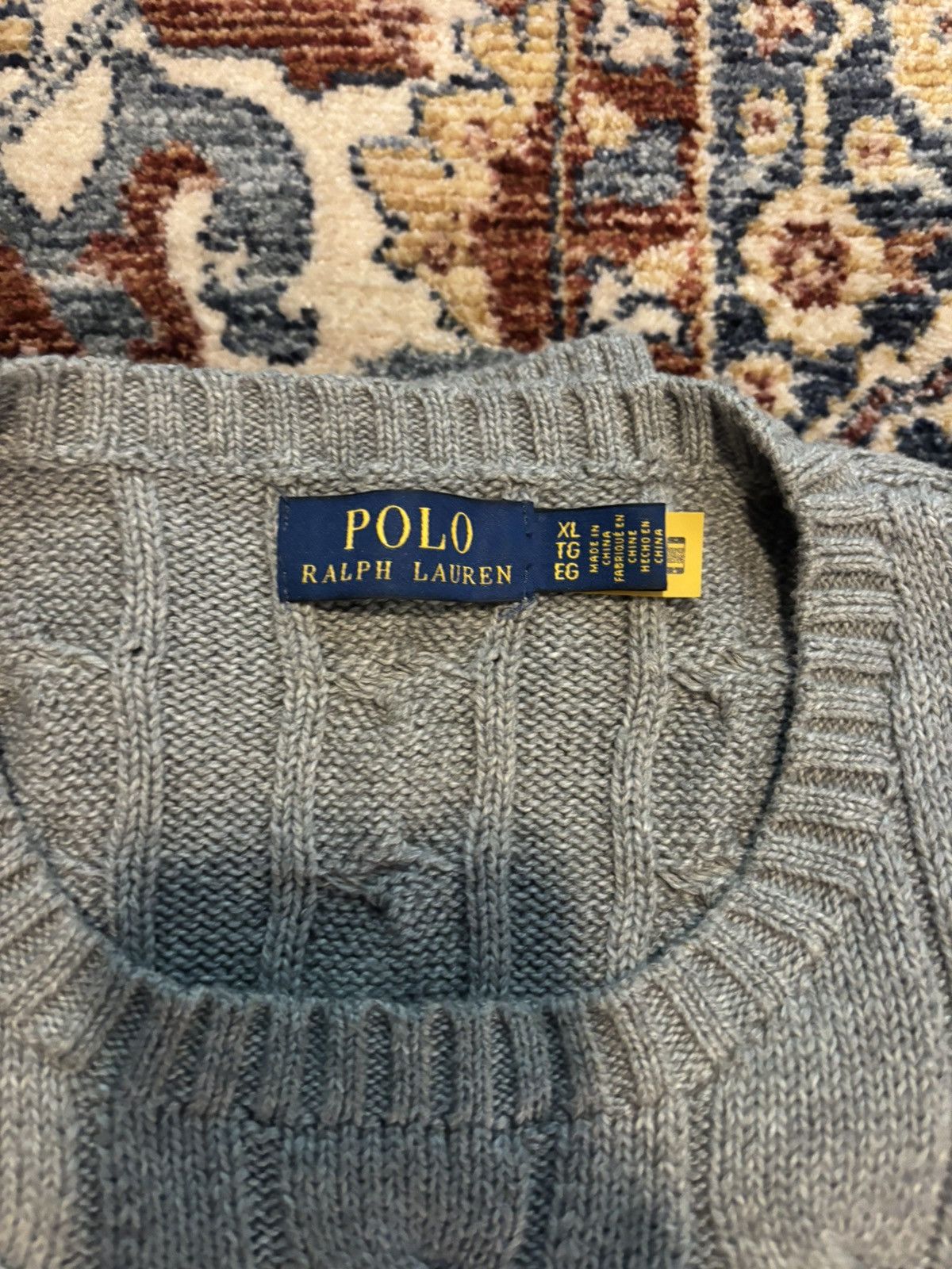 Polo Ralph Lauren Polo Cable Knit Sweater Size US XL / EU 56 / 4 - 4 Thumbnail
