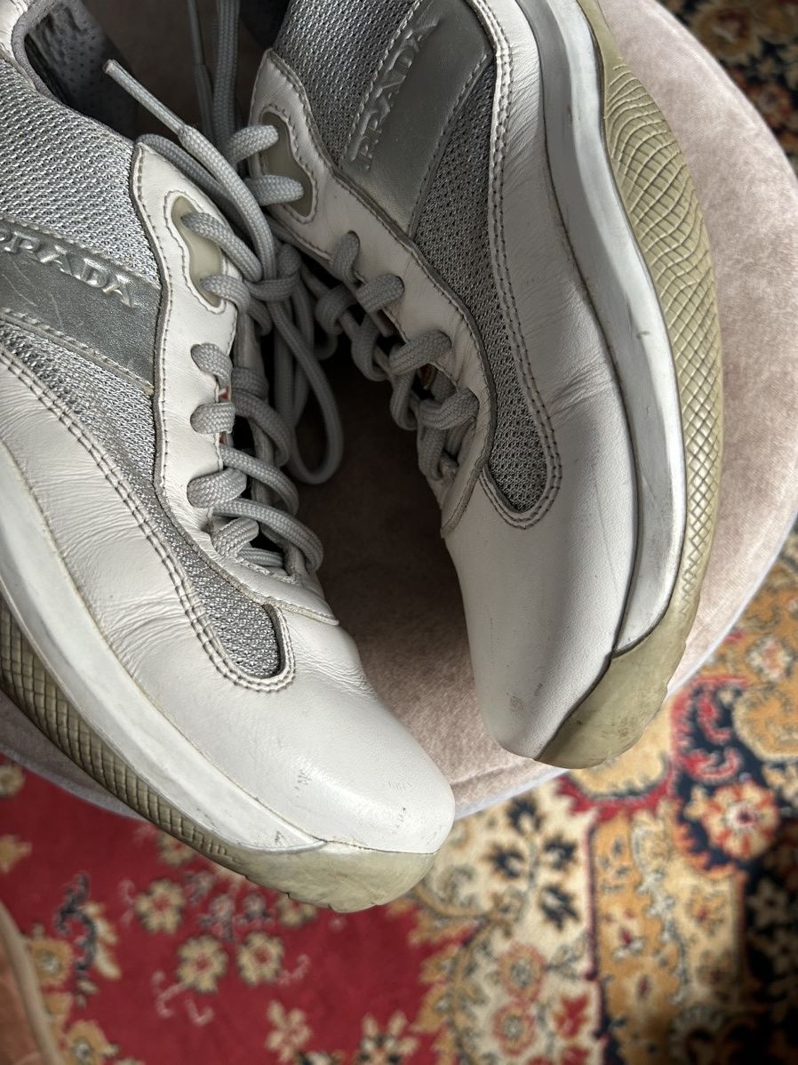 Prada × Vintage Prada Sport Leather And Mesh Low Top Sneakers Size US 9 / EU 42 - 10 Thumbnail