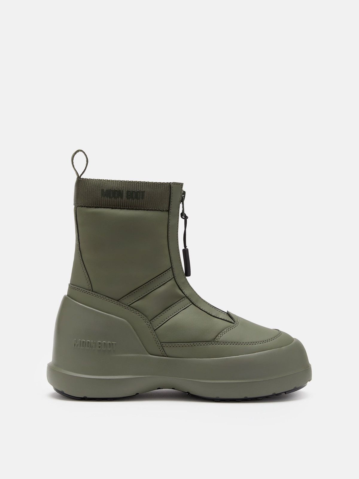 Moon Boot Khaki Luna Zip Boots Size US 9 / EU 42 - 1 Thumbnail