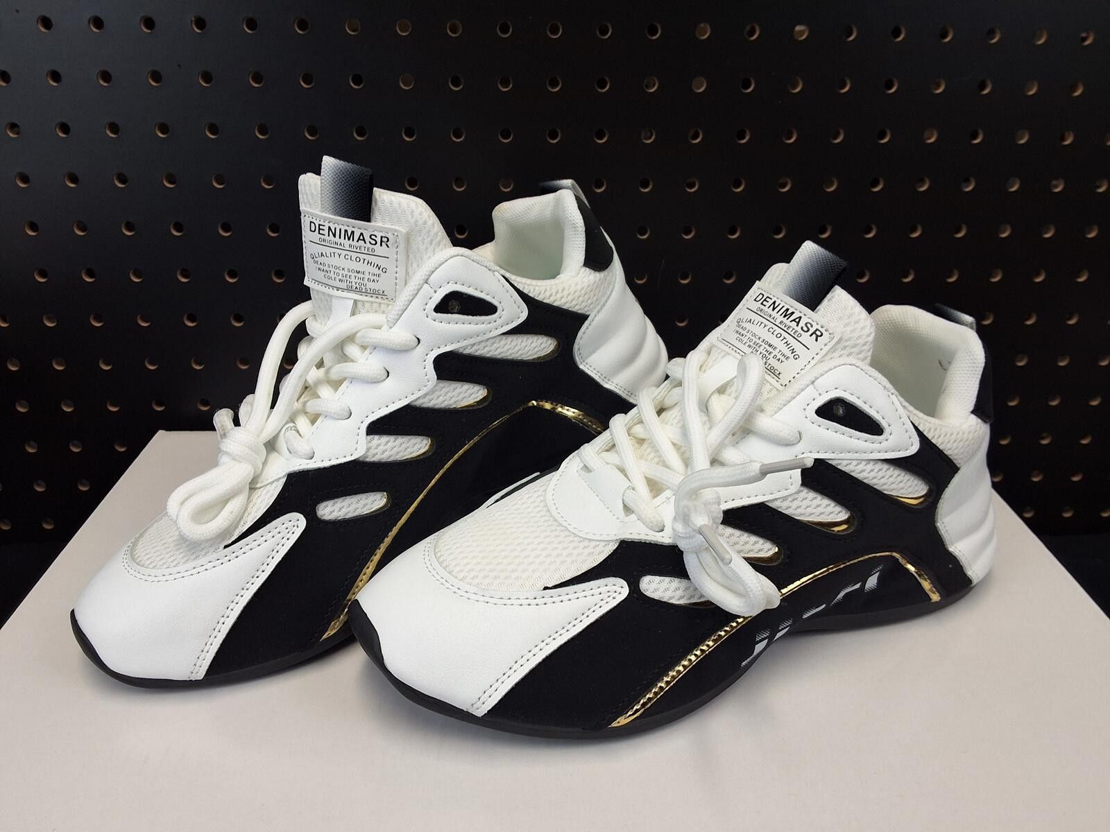 Other Jishi Stylish Black & White Athletic Sneakers - EU Size 41 Size ONE SIZE - 1 Thumbnail