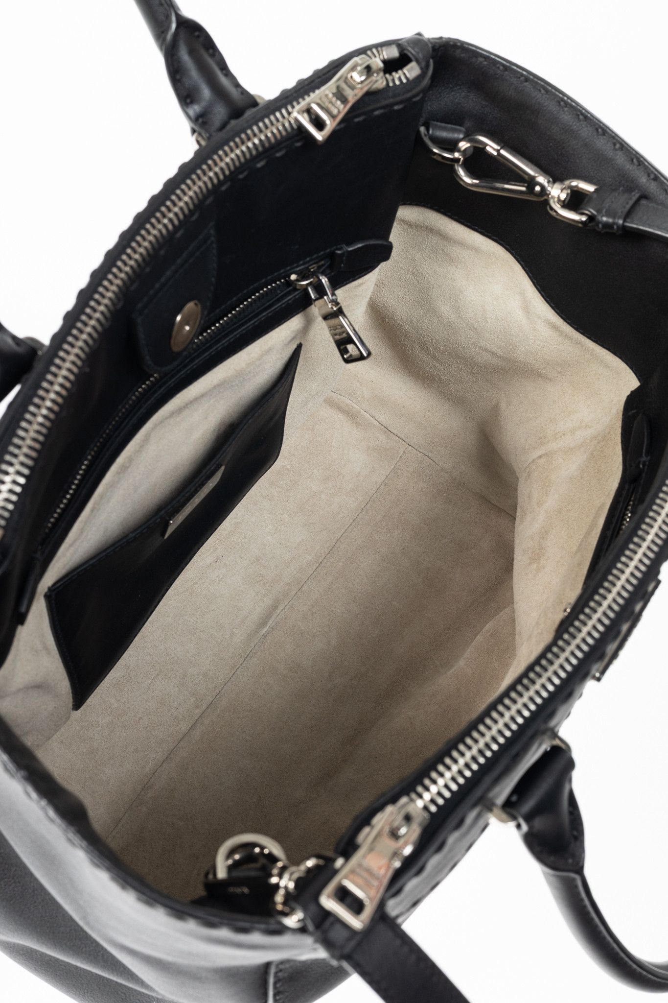 Prada Prada Black Hand Stitched Calfskin Leather Tote Size ONE SIZE - 12 Thumbnail