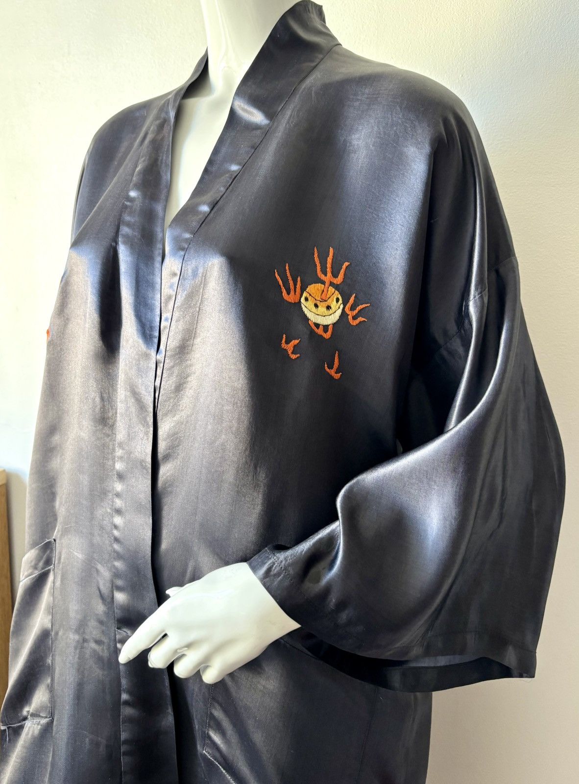 Other Silk chinese kimono dress hand embroidery vintage Size M / US 6-8 / IT 42-44 - 5 Thumbnail
