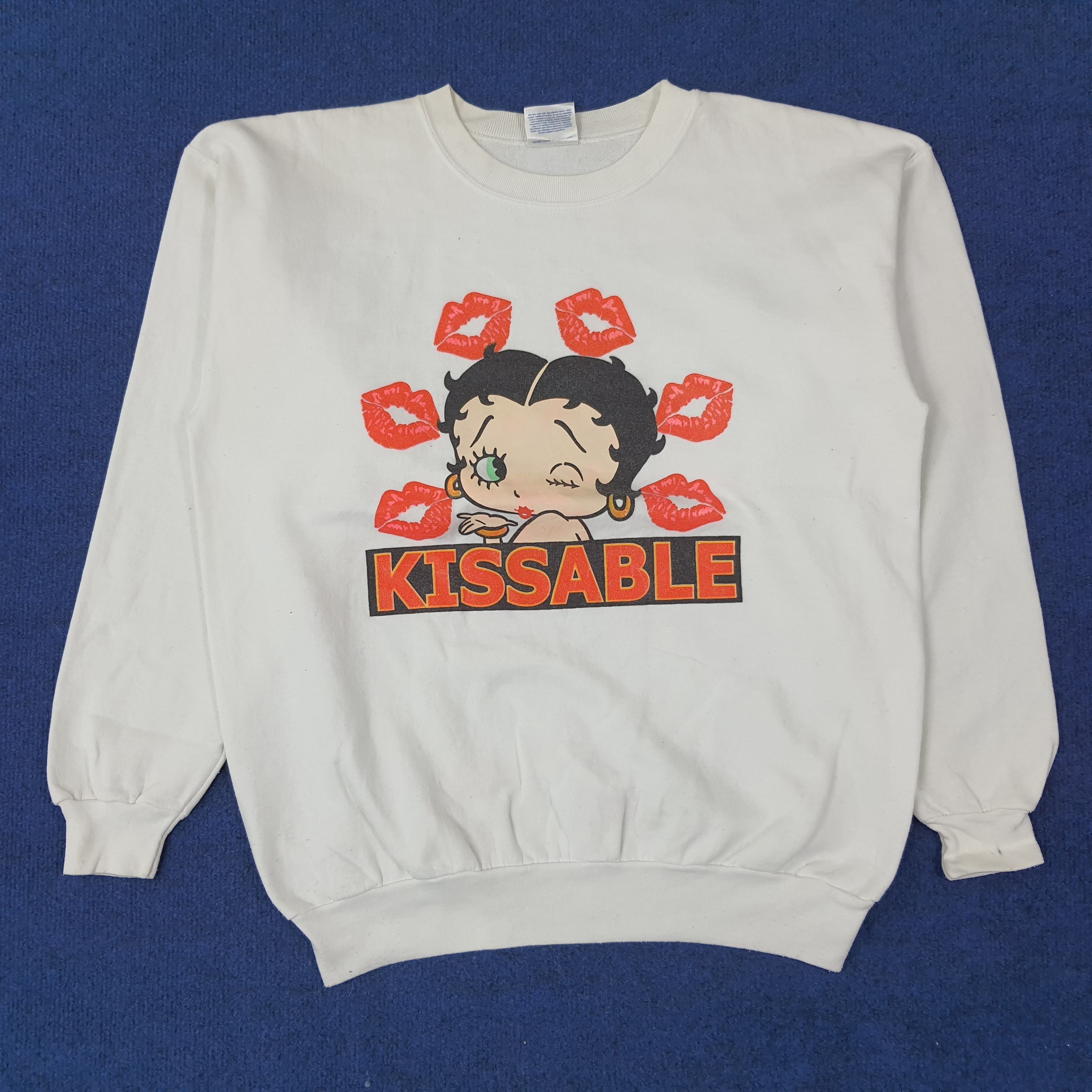Other Vintage Betty Boop Kissable Sweatshirt C238N2 Size US M / EU 48-50 / 2 - 1 Thumbnail