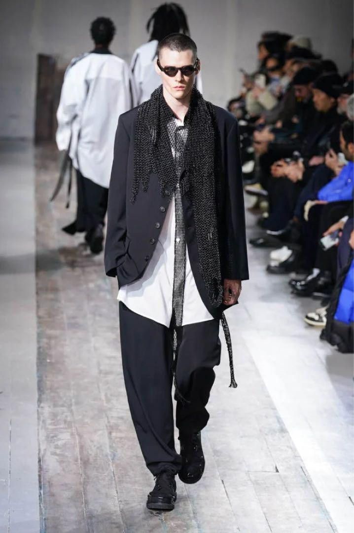 Yohji Yamamoto POUR HOMME 24aw WOOL GABARDINE SIDE 3ST TUCK PANTS Size US 39 - 7 Thumbnail