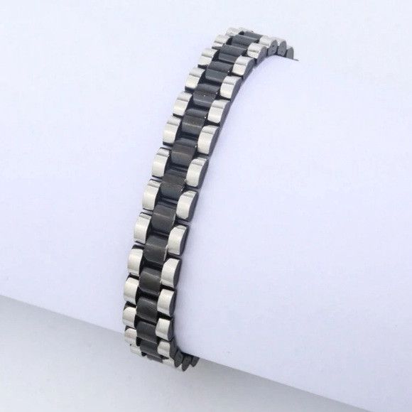Other Men Fashionable Business Style Stainless Steel Bracelet Size ONE SIZE - 2 Thumbnail