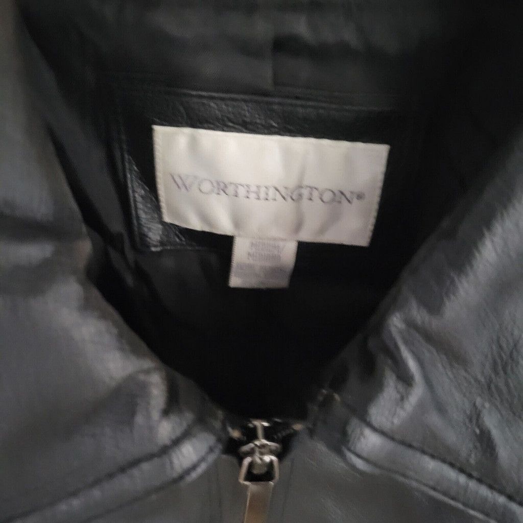 Worthington Worthington Genuine Leather Full-Zip Women's Jacket. Medium Size M / US 6-8 / IT 42-44 - 9 Thumbnail