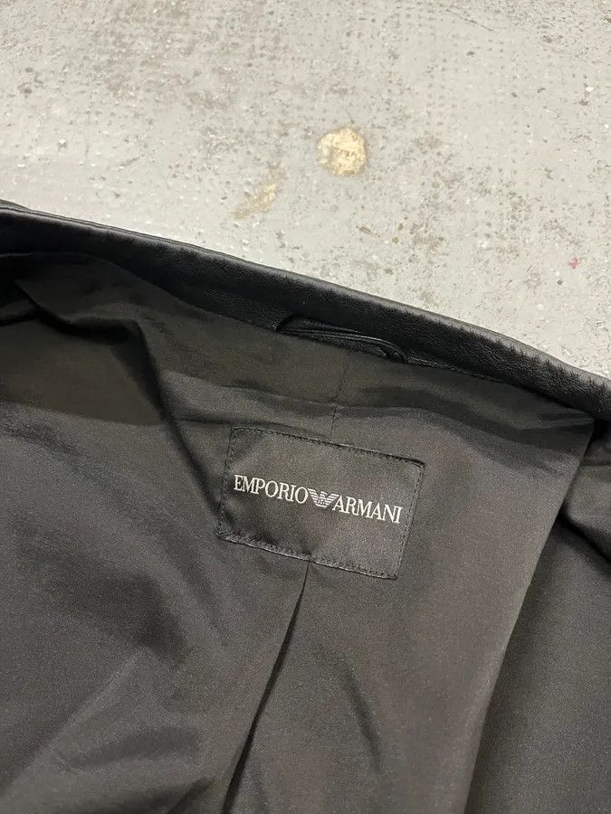 Emporio Armani SS2011 Emporio Armani Structured Black Leather Multi Zip Jacket Size US M / EU 48-50 / 2 - 10 Thumbnail
