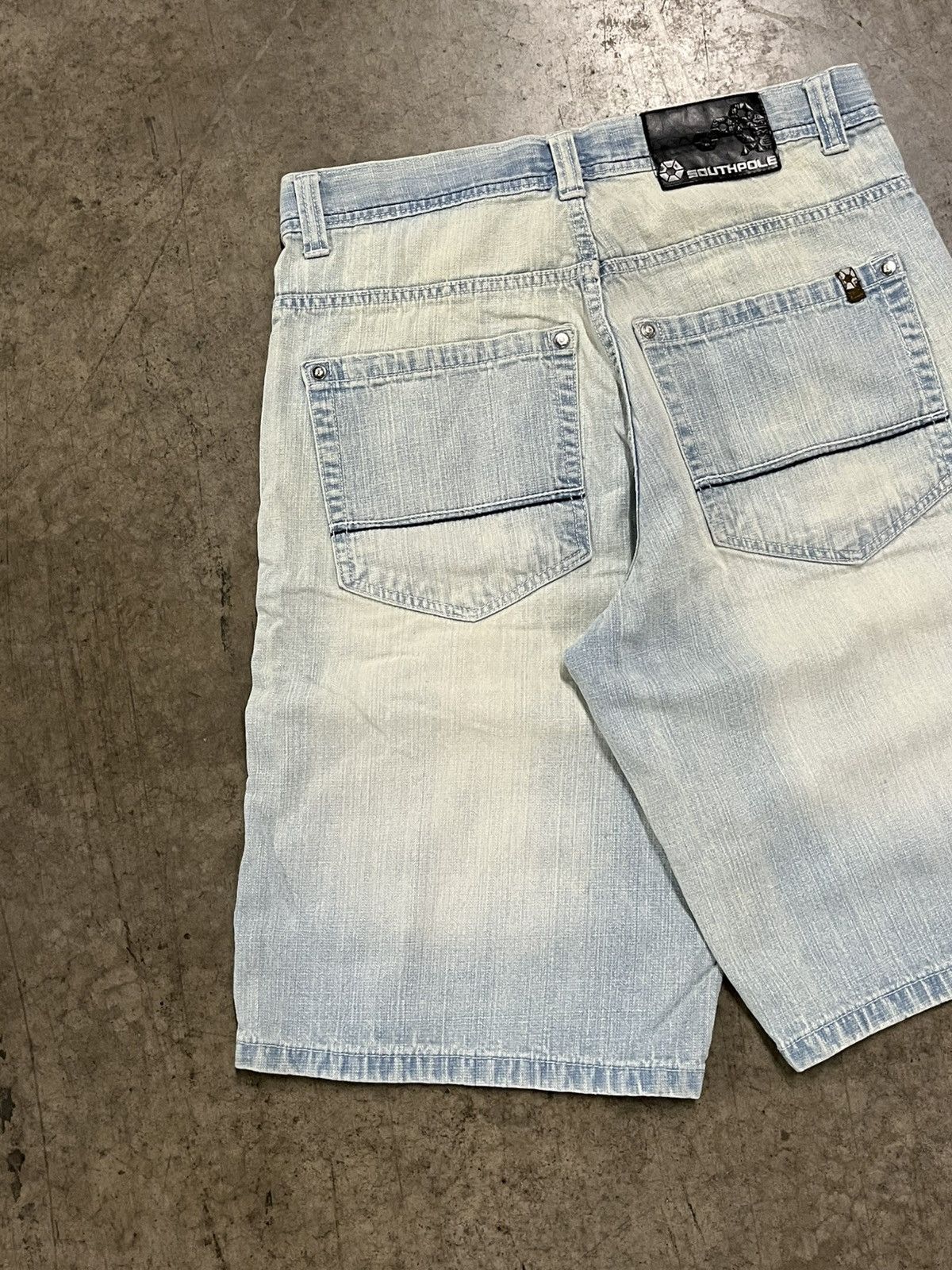 Southpole × Vintage Southpole y2k baggy jorts faded denim skater streetwear hype Size US 32 / EU 48 - 3 Thumbnail