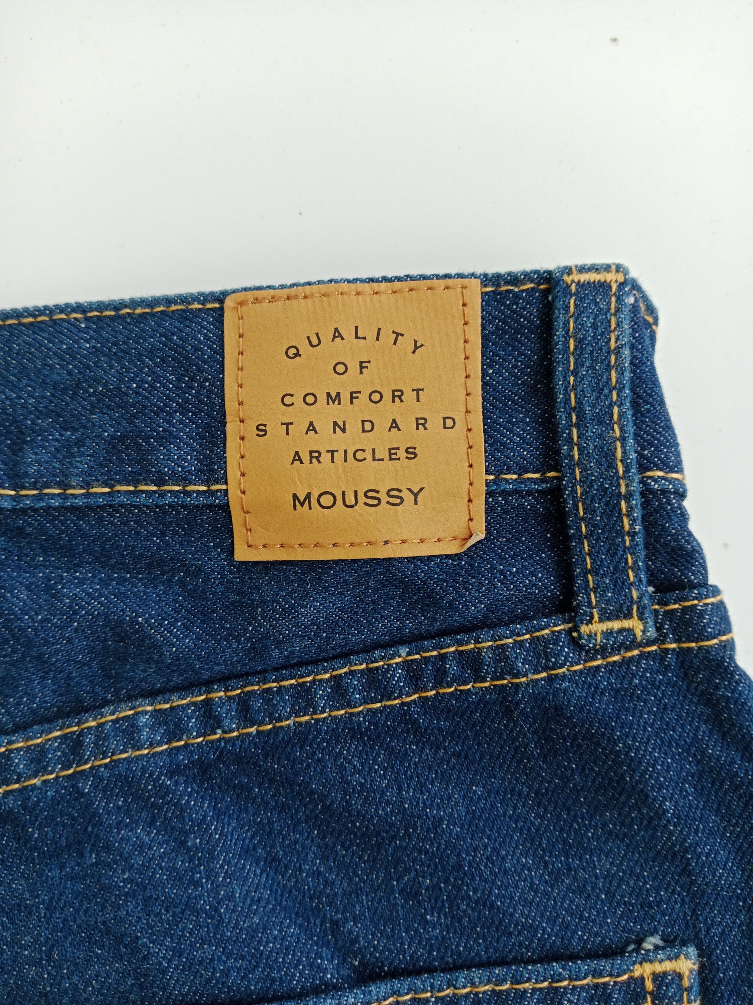 MOUSSY MOUSSY Mini Skirt Blue Denim Japanese Brand Size 31" - 7 Thumbnail