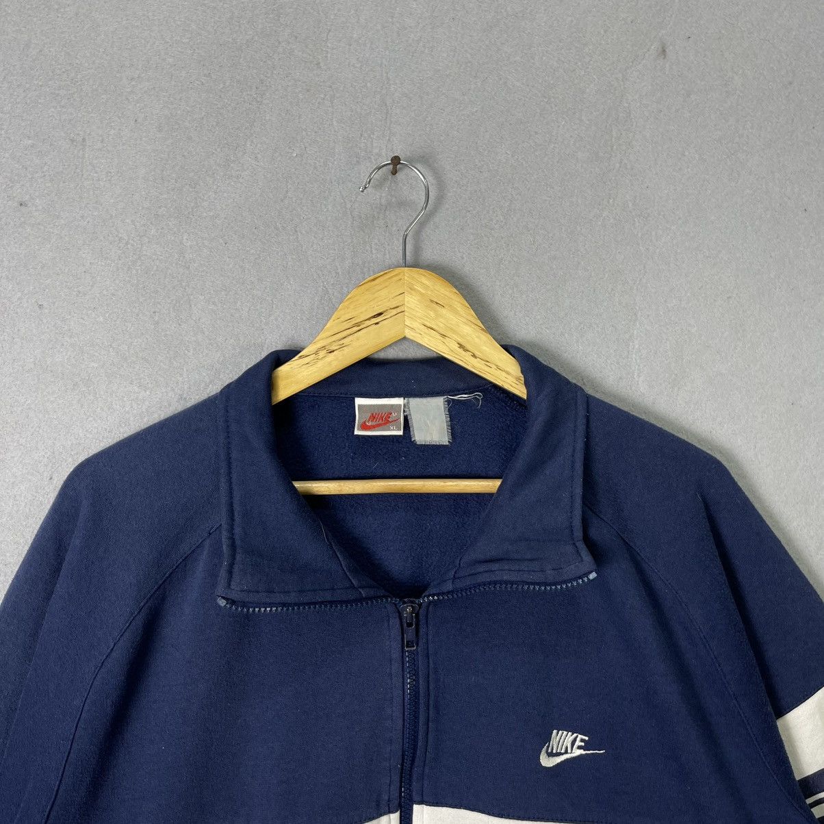Nike Vintage Nike 90s Navy Stripe Logo Track Jacket Size US XL / EU 56 / 4 - 2 Thumbnail
