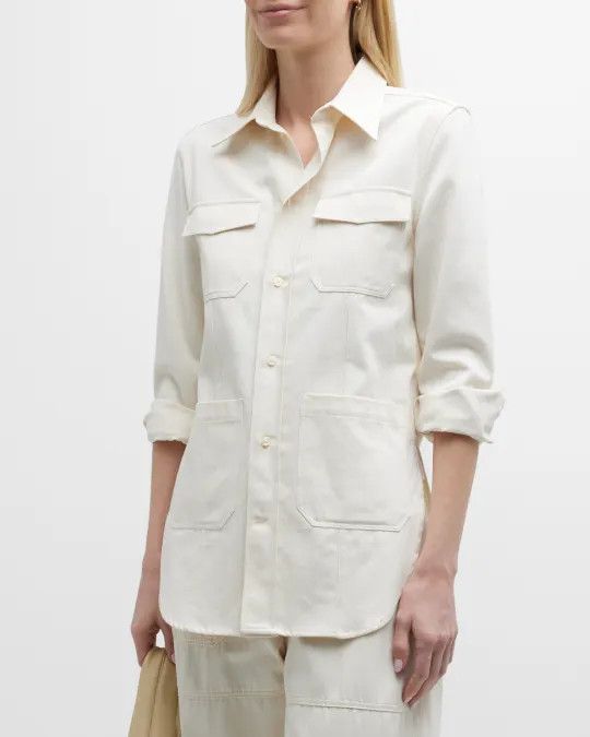 Toteme Toteme Patch pocket cotton shirt Shirt Size S / US 4 / IT 40 - 1 Thumbnail