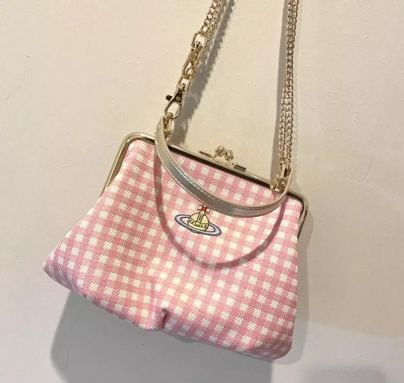 Vivienne Westwood Vivienne Westwood size os Pink checkered dumpling bag Size ONE SIZE - 3 Thumbnail