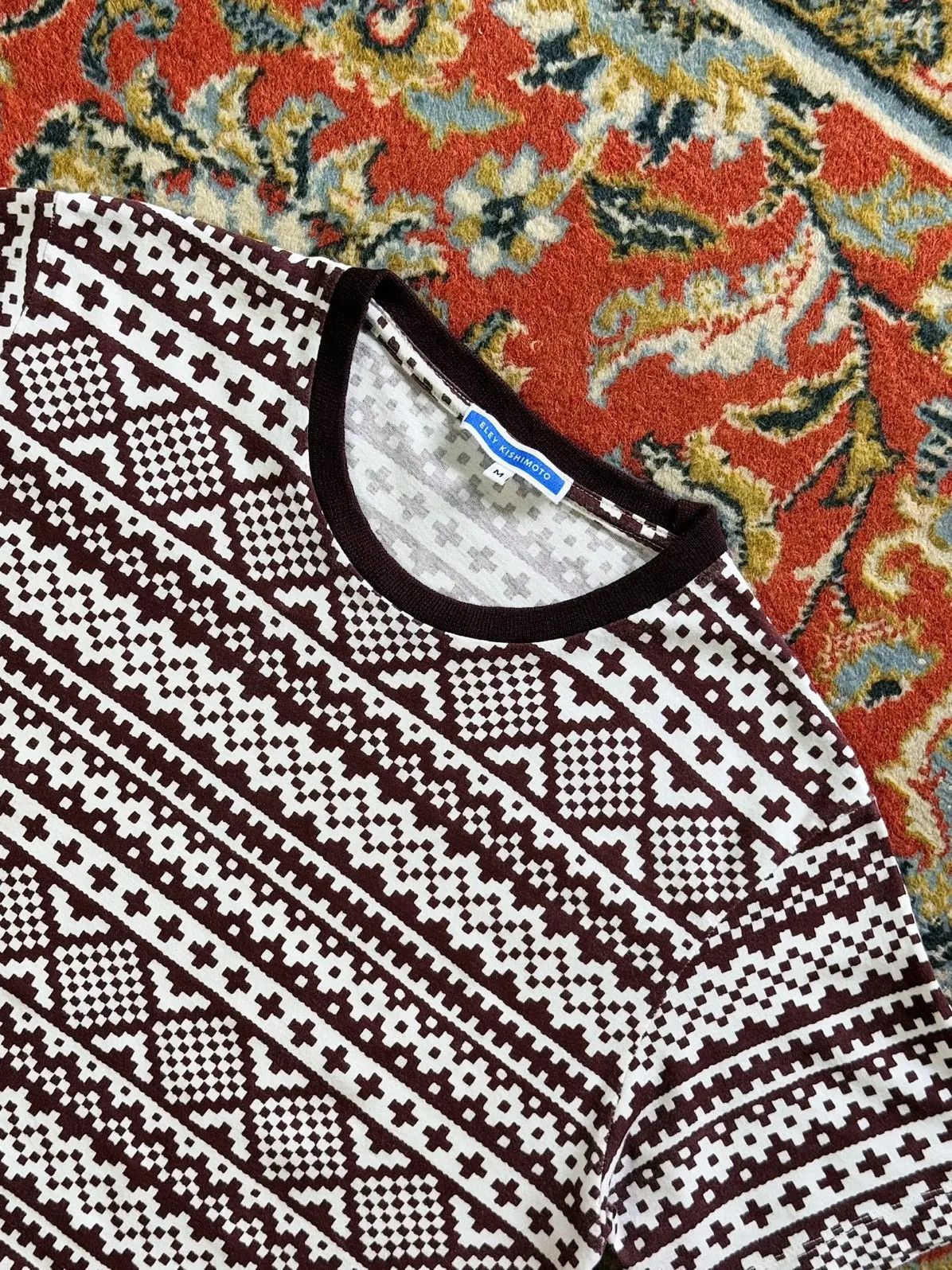 Japanese Brand Eley Kishimoto Aztec Print T-Shirt Tee Size US M / EU 48-50 / 2 - 7 Thumbnail