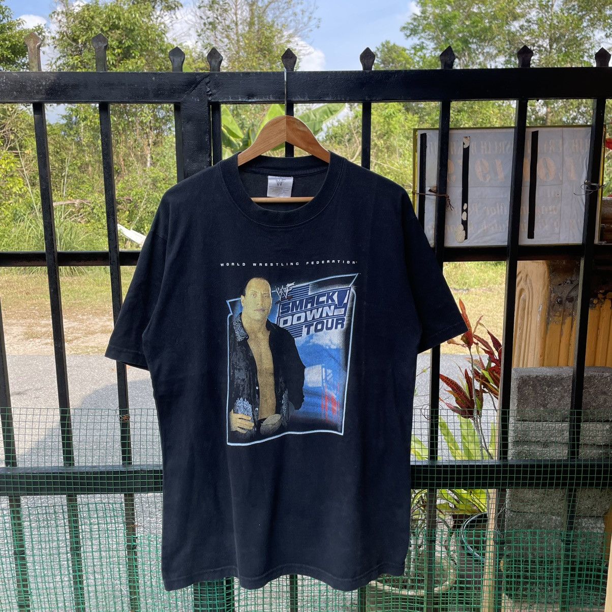 WWF 🔥Vintage WWF Smack Down The Rock Promo Wresting Tee Size US L / EU 52-54 / 3 - 1 Thumbnail