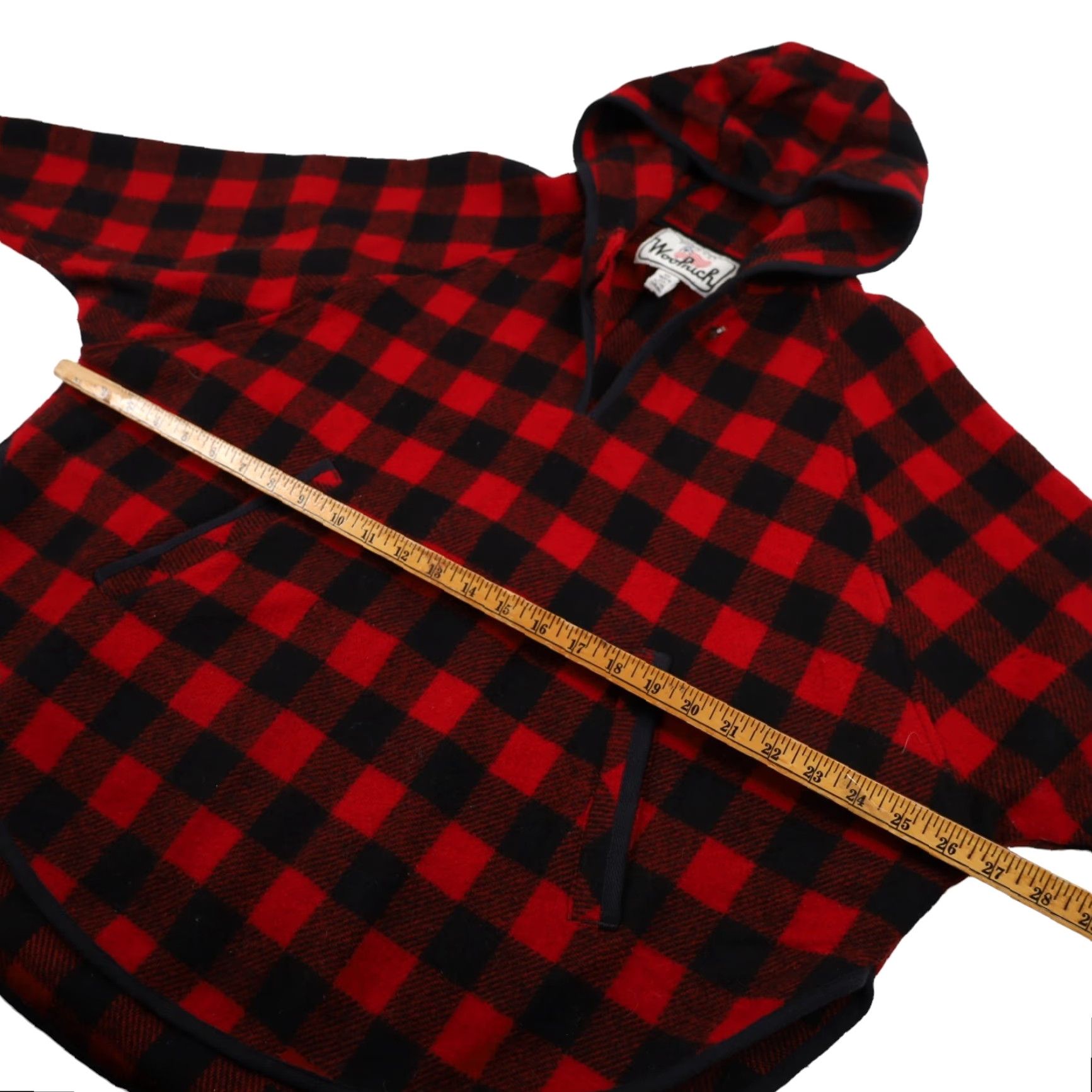 Vintage VINTAGE Woolrich Poncho Hoodie Womens Small Hooded Buffalo Plaid 100% Wool Red S Womens Size S / US 4 / IT 40 - 7 Thumbnail