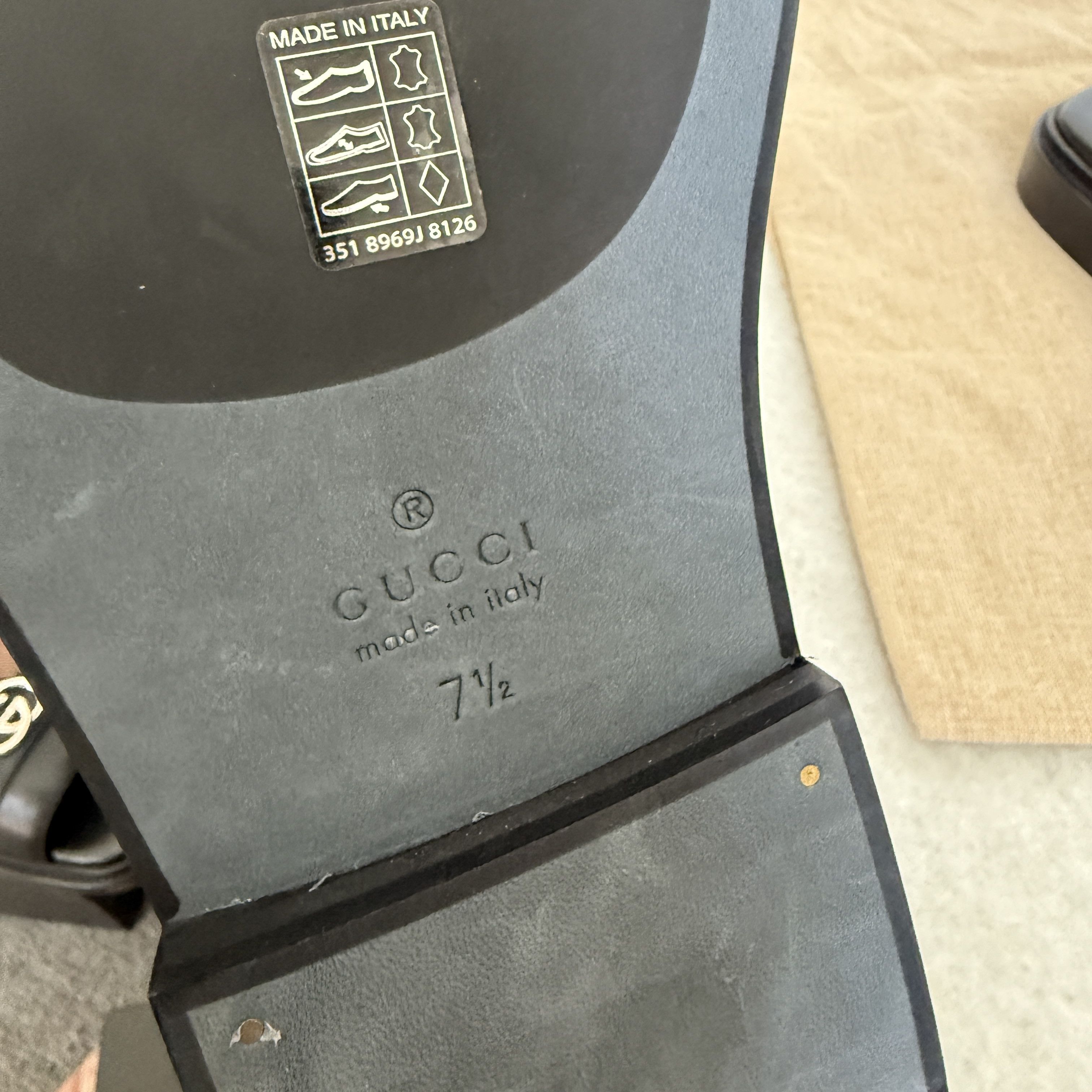 Gucci GUCCI 777849 MEN'S LEATHER INTERLOCKING G SANDALS, 7.5 (US8) Size US 8 / EU 41 - 5 Thumbnail