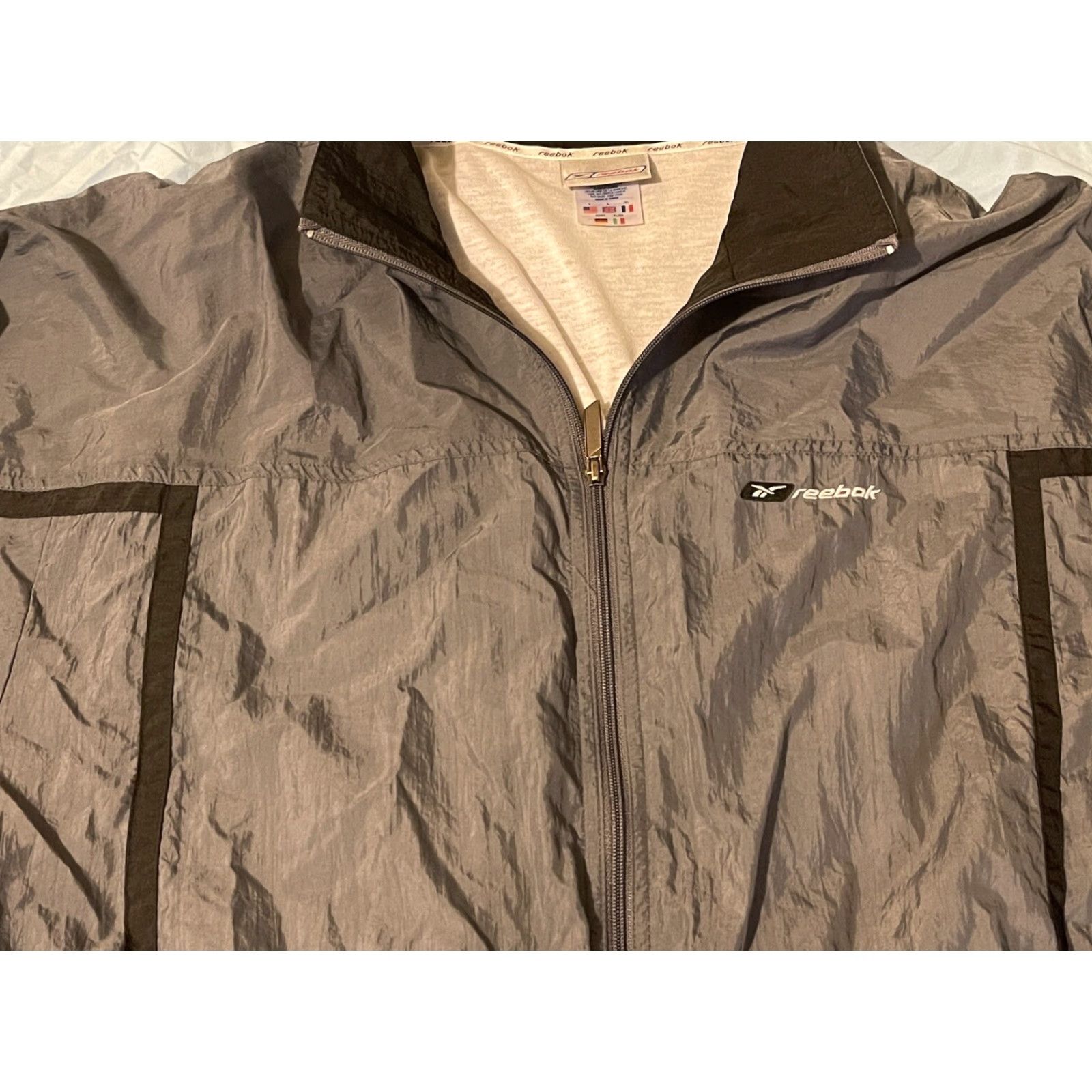 Reebok Reebok Jacket Mens L Dark Gray Zip Windbreaker Size US L / EU 52-54 / 3 - 2 Thumbnail