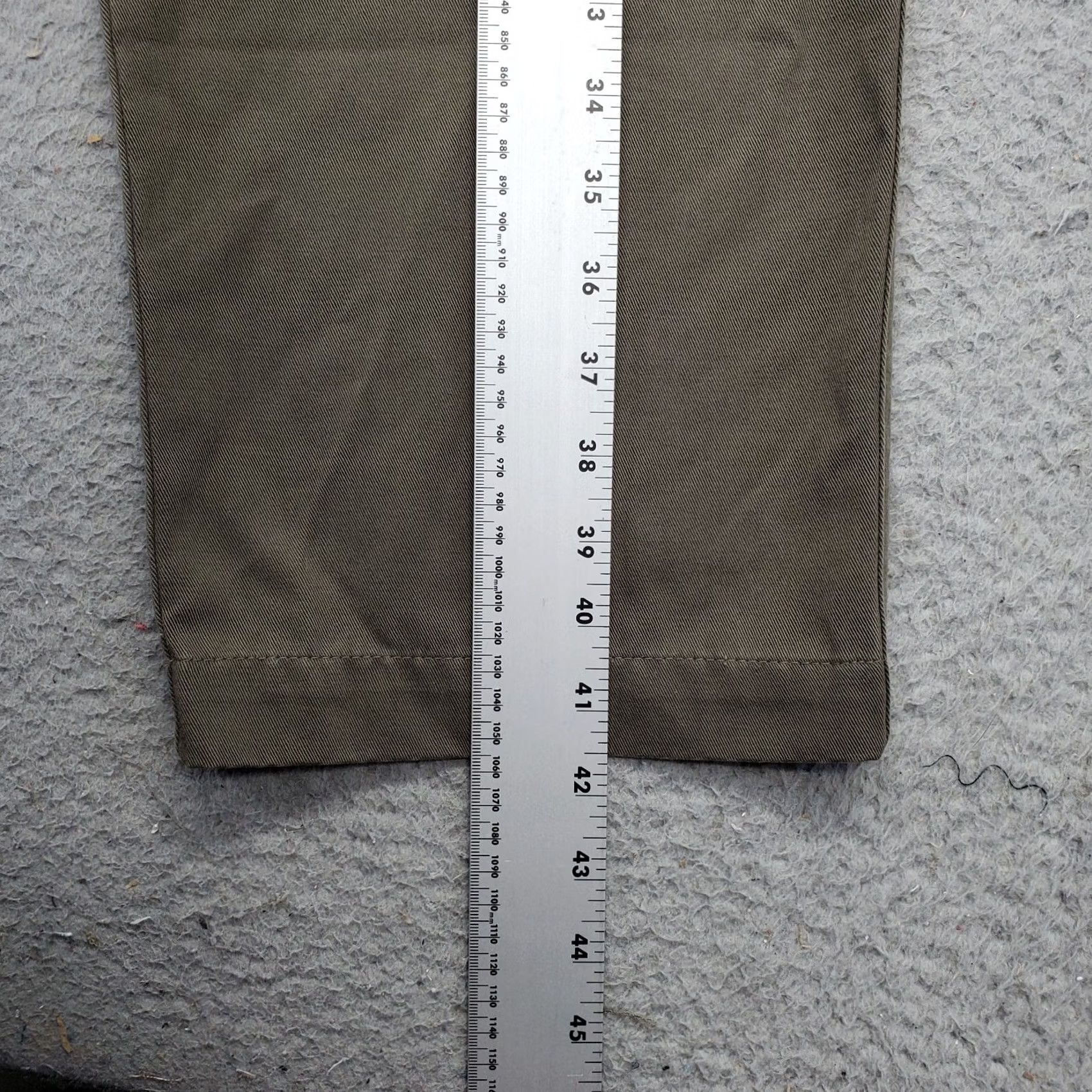 Vintage L.L. Bean Pants Womens Size 16 Green Original Fit Slash Pocket Cotton Straight Leg Shirt? Size 38" / US 16 / IT 52 - 3 Thumbnail