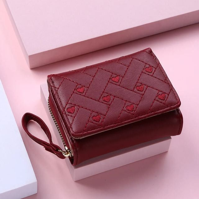 Other Women's Short Embroidered Love Zero Wallet Size ONE SIZE - 1 Thumbnail