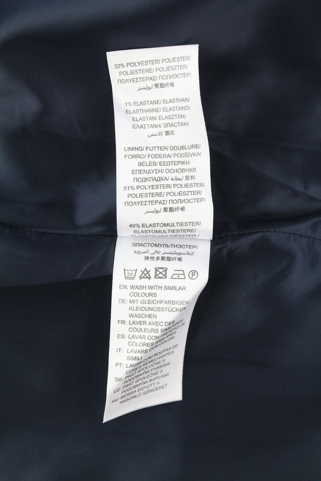 Gant WASHABLE STR WOOL EU34 Dark Blue 3/4 Sleeve Dress 85197 Size XS / US 0-2 / IT 36-38 - 10 Thumbnail