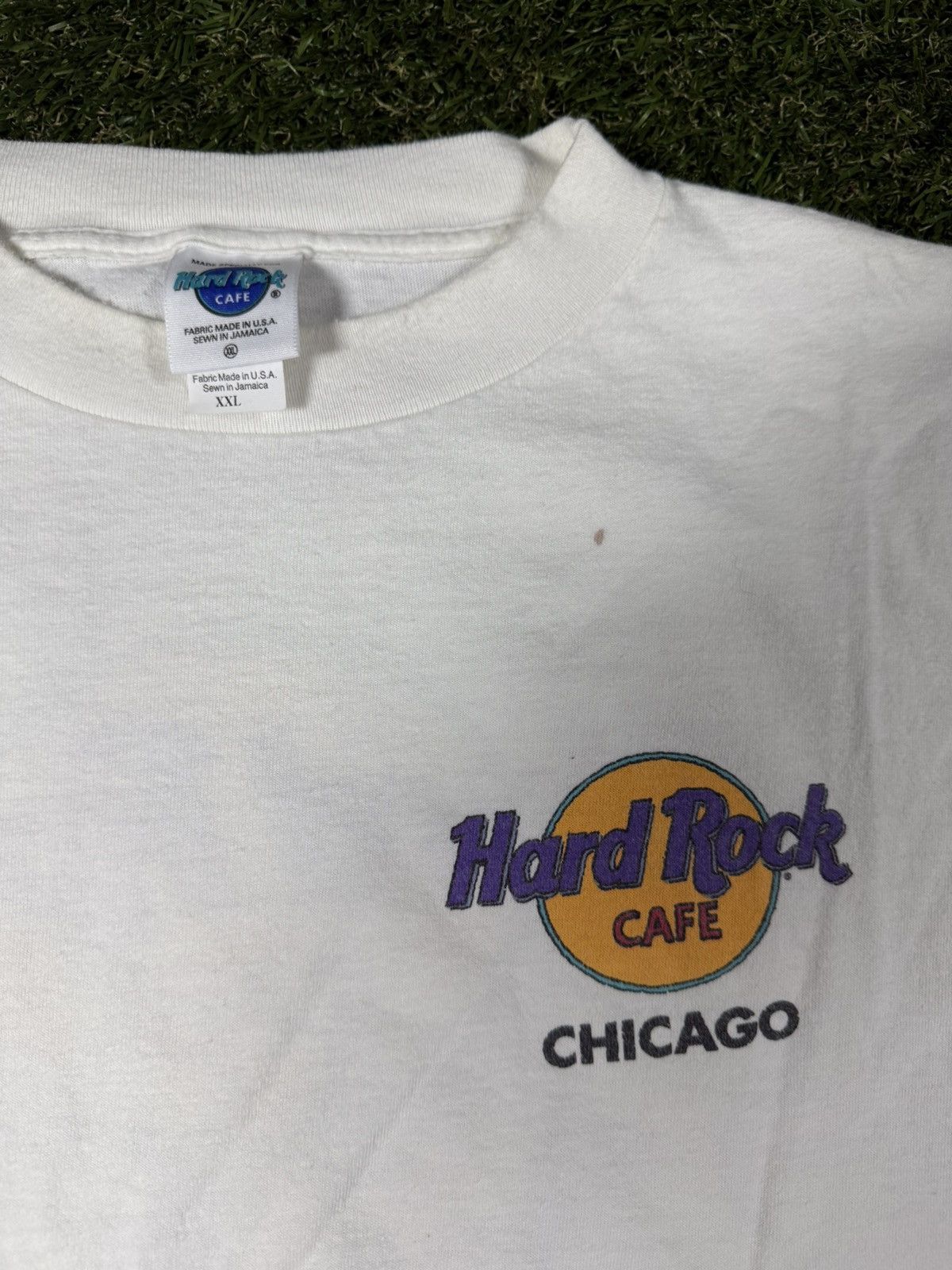 Hard Rock Cafe Vintage 90s Hard Rock Chicago GuitarS Art Music Band Tee Size US XXL / EU 58 / 5 - 3 Thumbnail