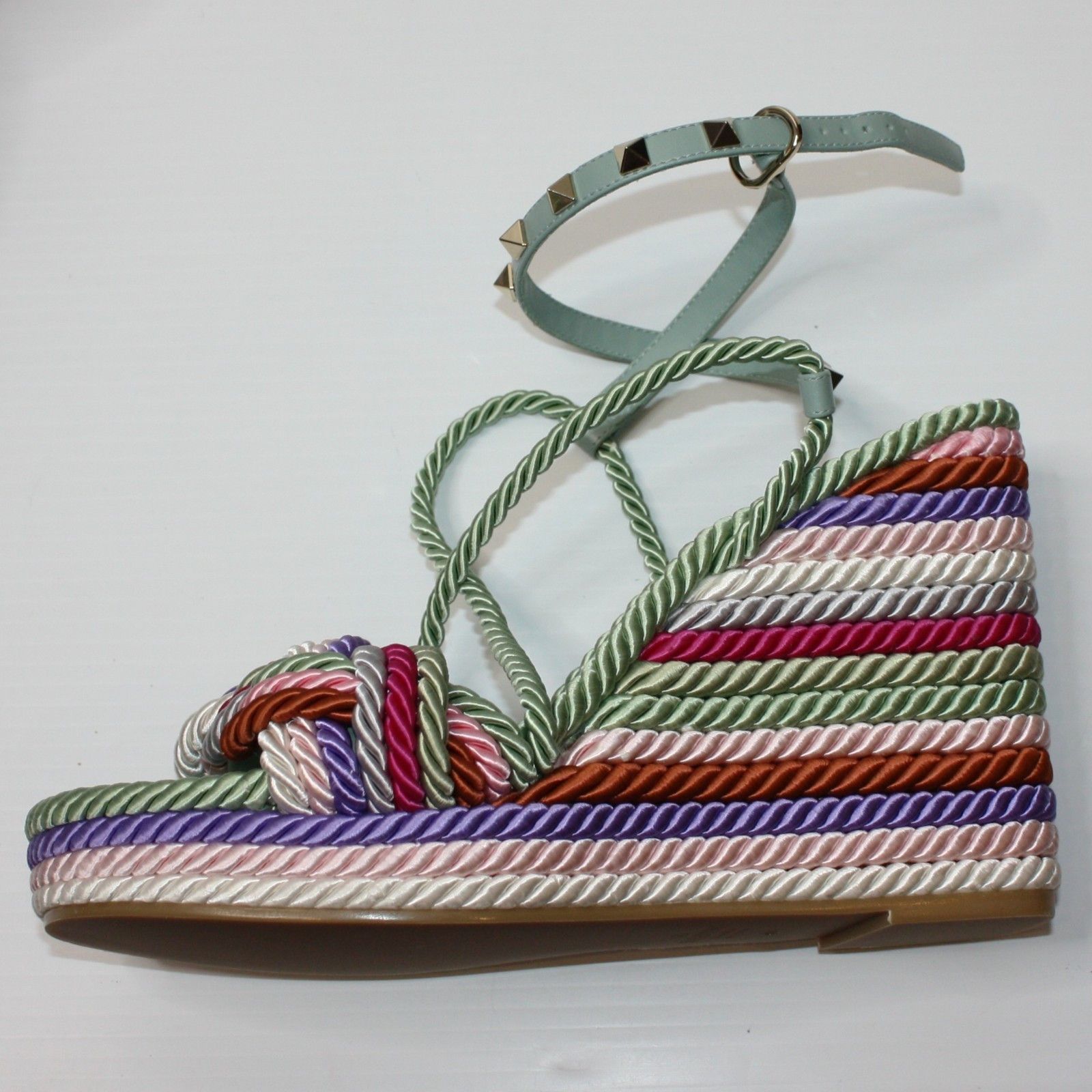 Valentino Garavani Rockstud Torchon Platform Wedge Sandal US 10 Size US 10 / IT 40 - 3 Thumbnail