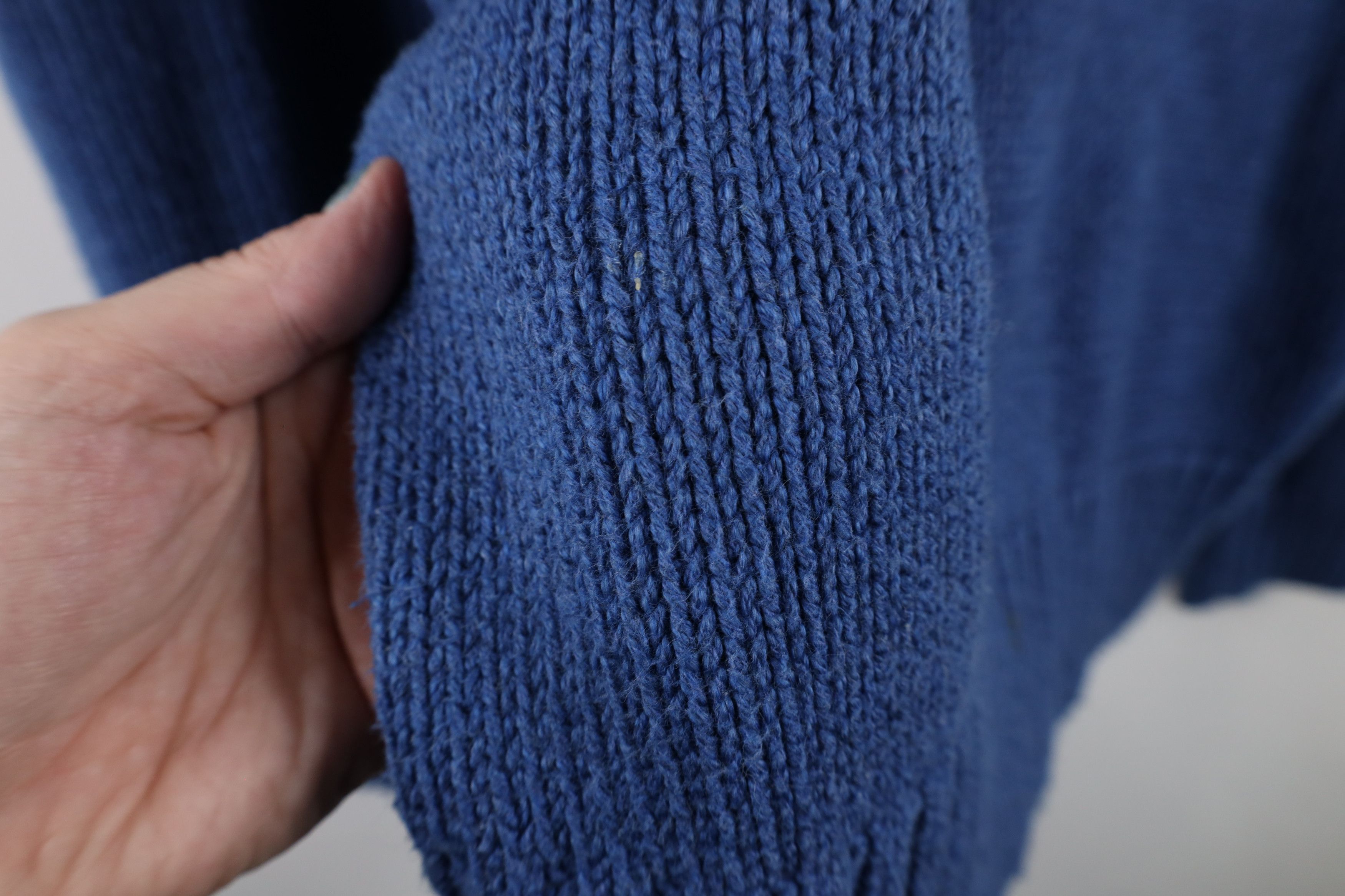 Ralph Lauren × Vintage Vintage 90s Ralph Lauren Knit Crewneck Sweater Blue Size US L / EU 52-54 / 3 - 5 Thumbnail