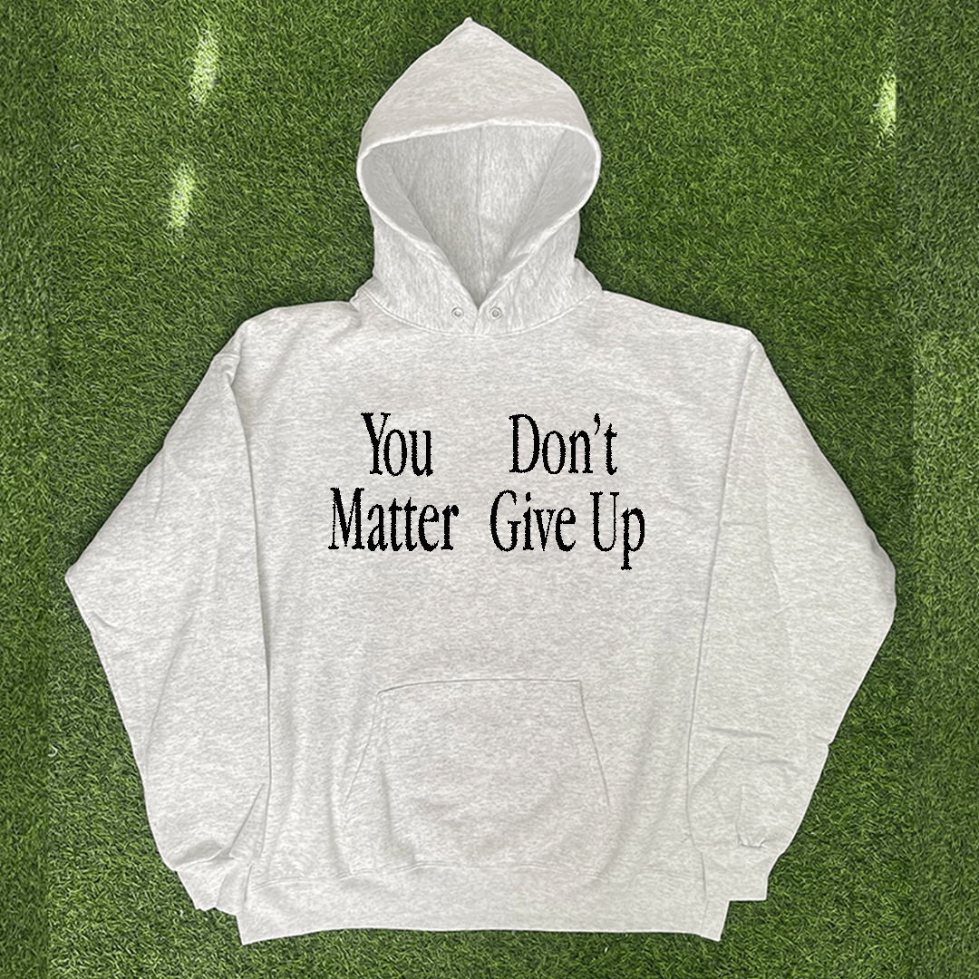 Vintage YOU DON'T MATTER GIVE UP HOODIE Size US XL / EU 56 / 4 - 1 Preview