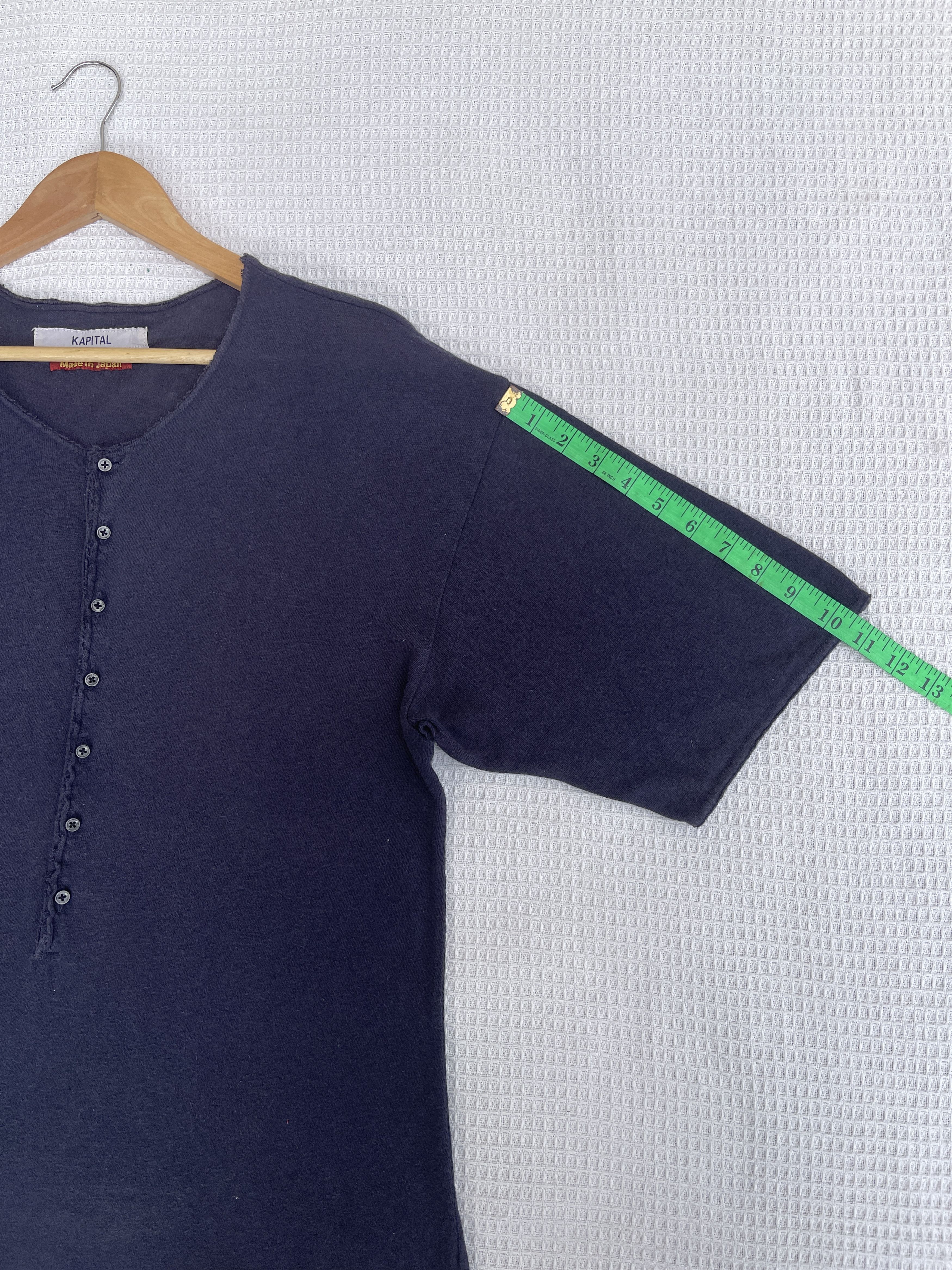 Kapital Last Drop🔥Rare🔥Vintage KAPITAL Henley T-Shirt Size US L / EU 52-54 / 3 - 14 Thumbnail