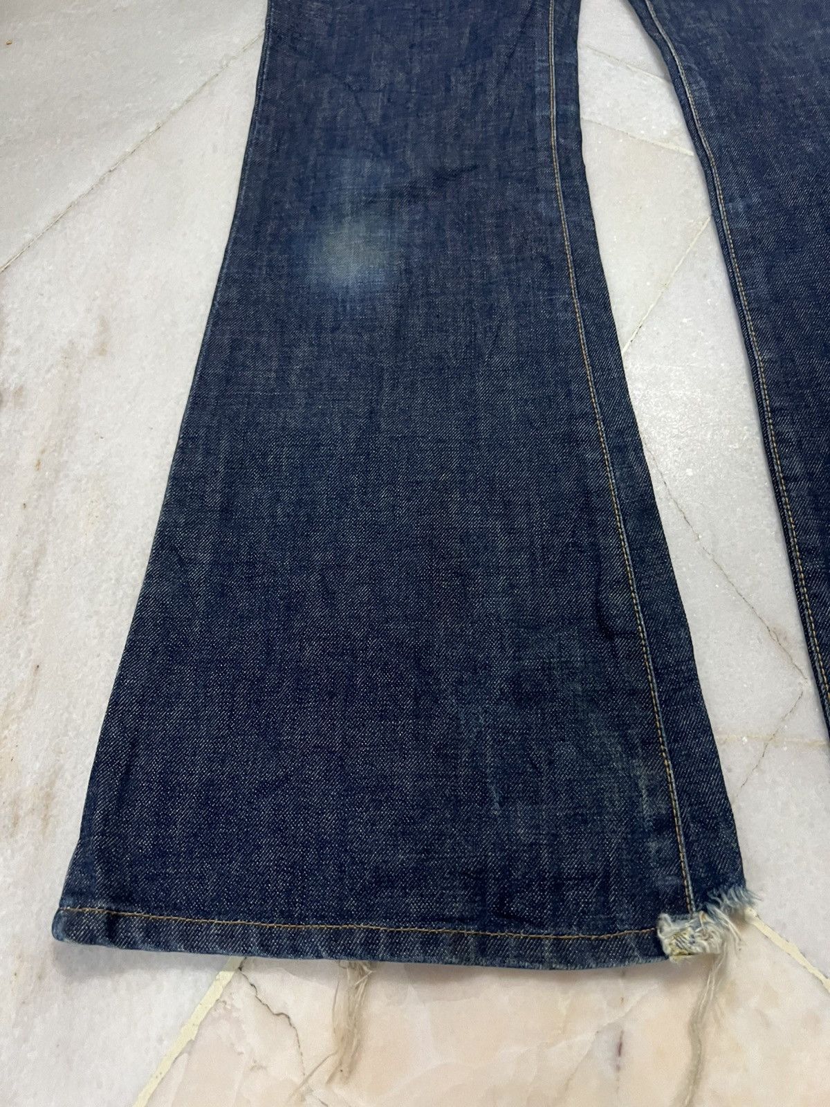Japanese Brand 💥Flare💥90s Edwin 800SX Distress Bell Bottom Flare Jean Size US 29 - 4 Thumbnail