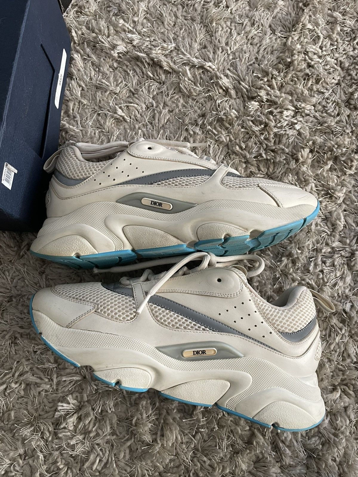 Dior Dior B22 White/Blue Size US 10 / EU 43 - 2 Thumbnail