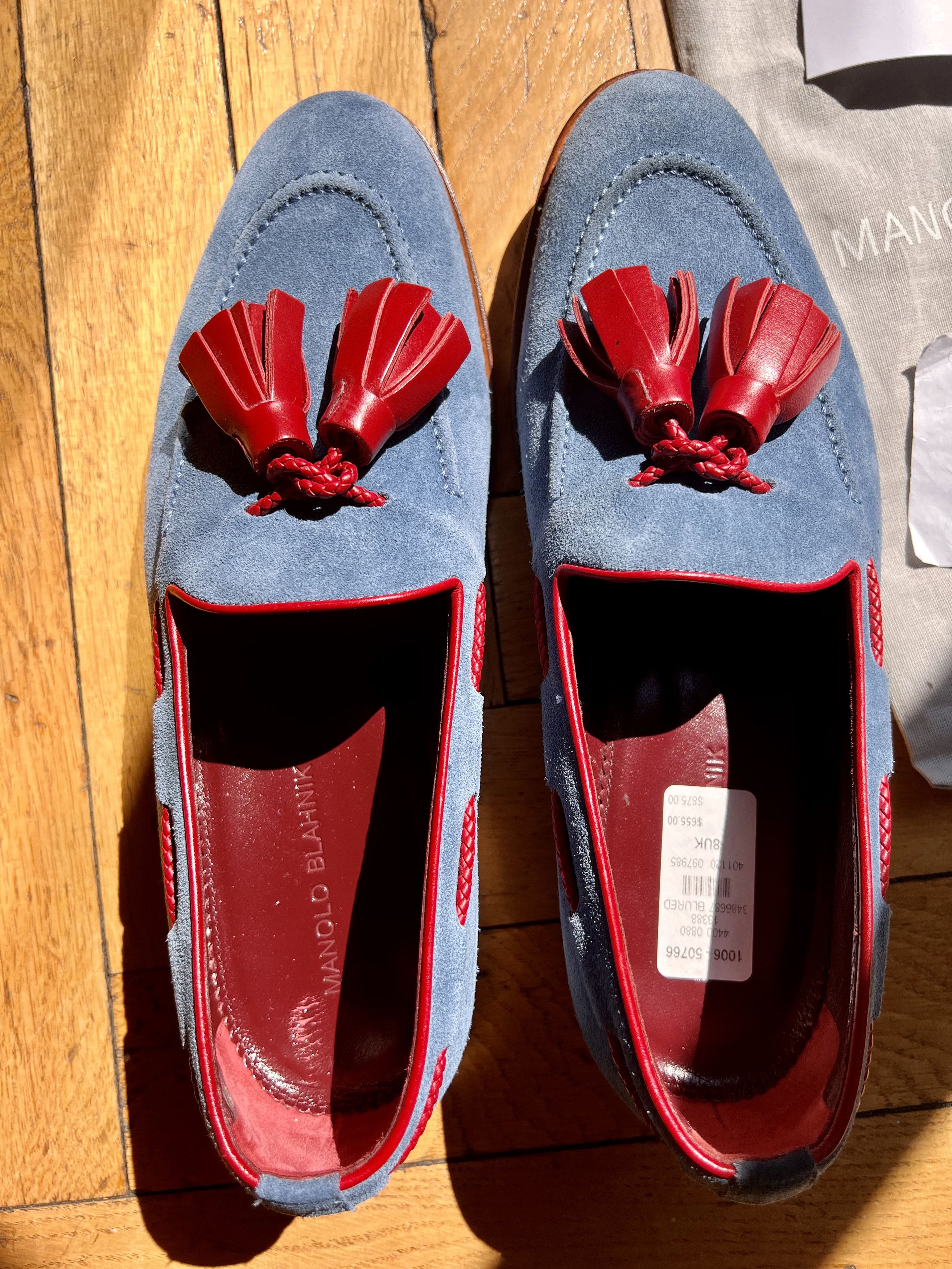 Manolo Blahnik Handmade! ManoloB tasseled loafers size 8UK 9US Size US 9 / EU 42 - 11 Thumbnail