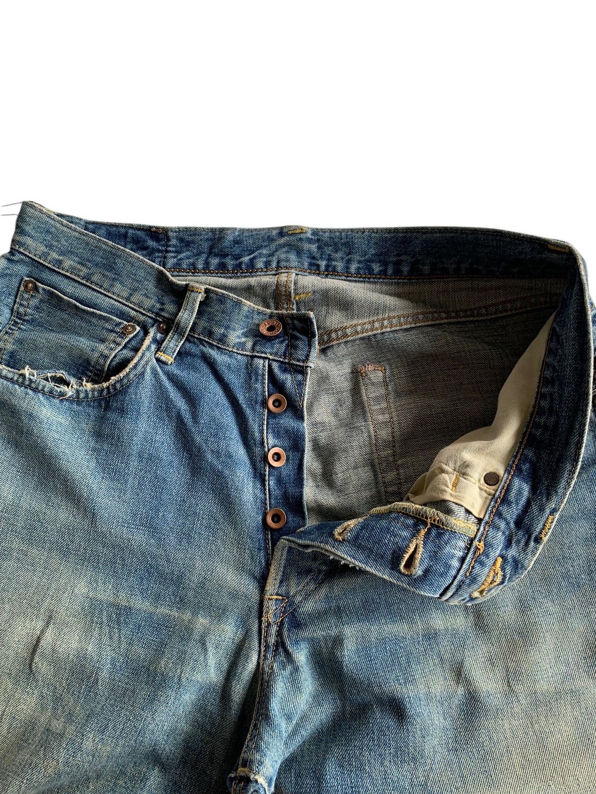 Other VINTAGE EDWIN 505X RUSTY SELVEDGE JAPANESE DISTRESSED DENIM Size US 33 - 13 Thumbnail