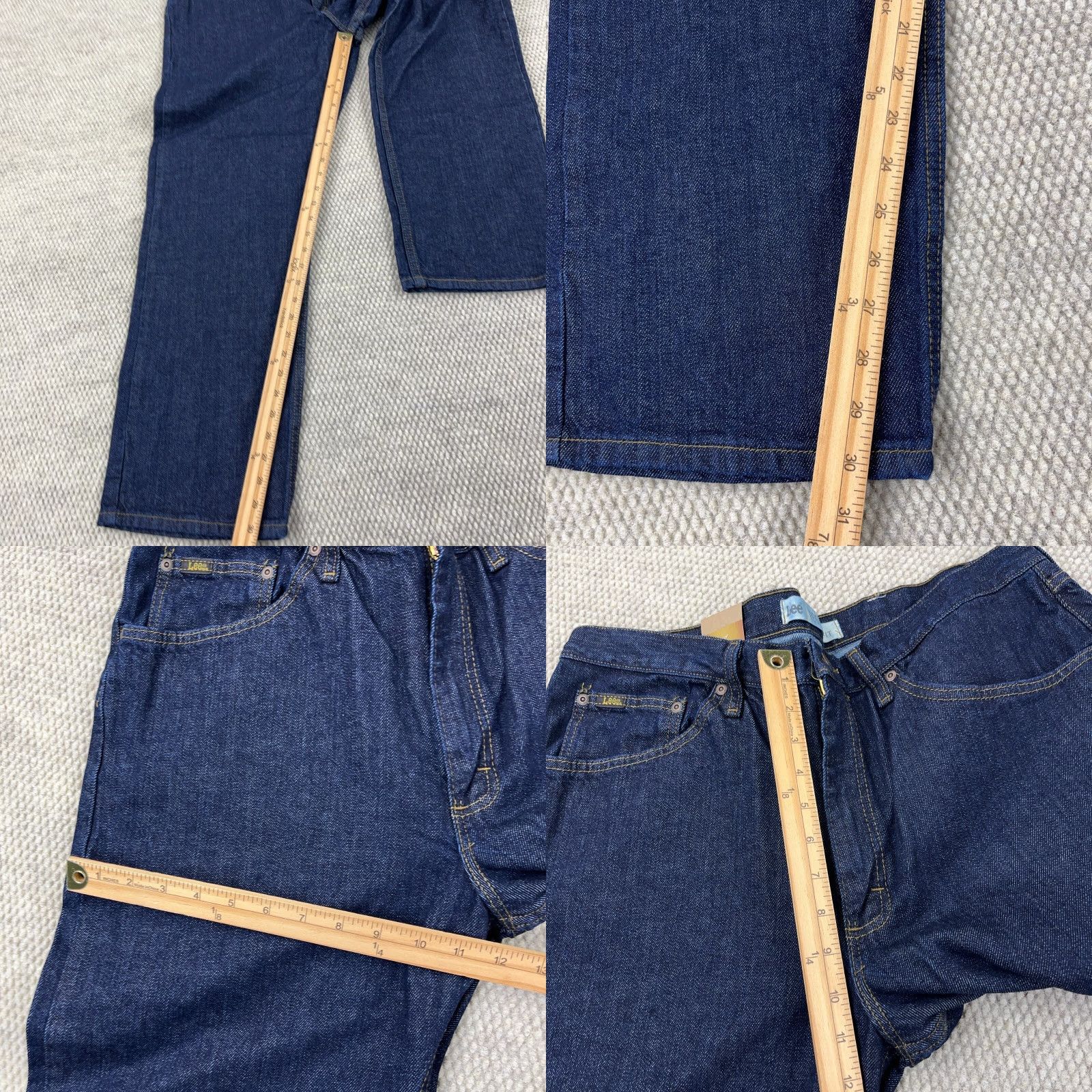 Lee VINTAGE Lee Jeans Men 38x30 Regular Fit Straight Leg Dark Wash Y2K 2000s Jeans Mens Blue 90s USA Size US 38 / EU 54 - 8 Thumbnail