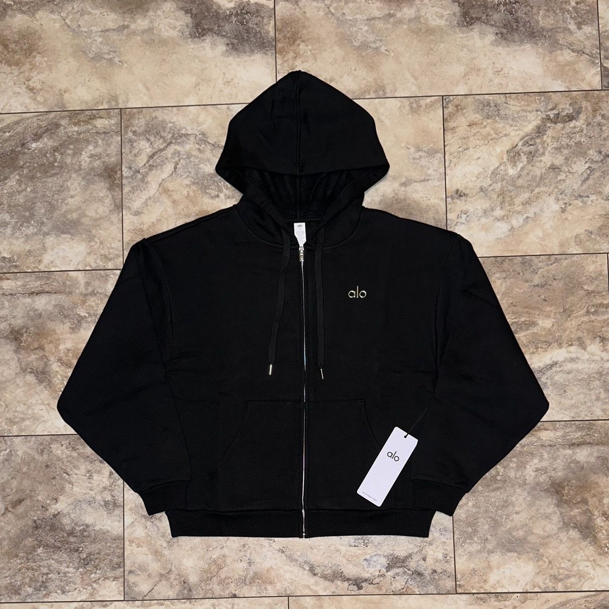 Alo ALO 'Accolade' Black Full Zip Hoodie | Grailed